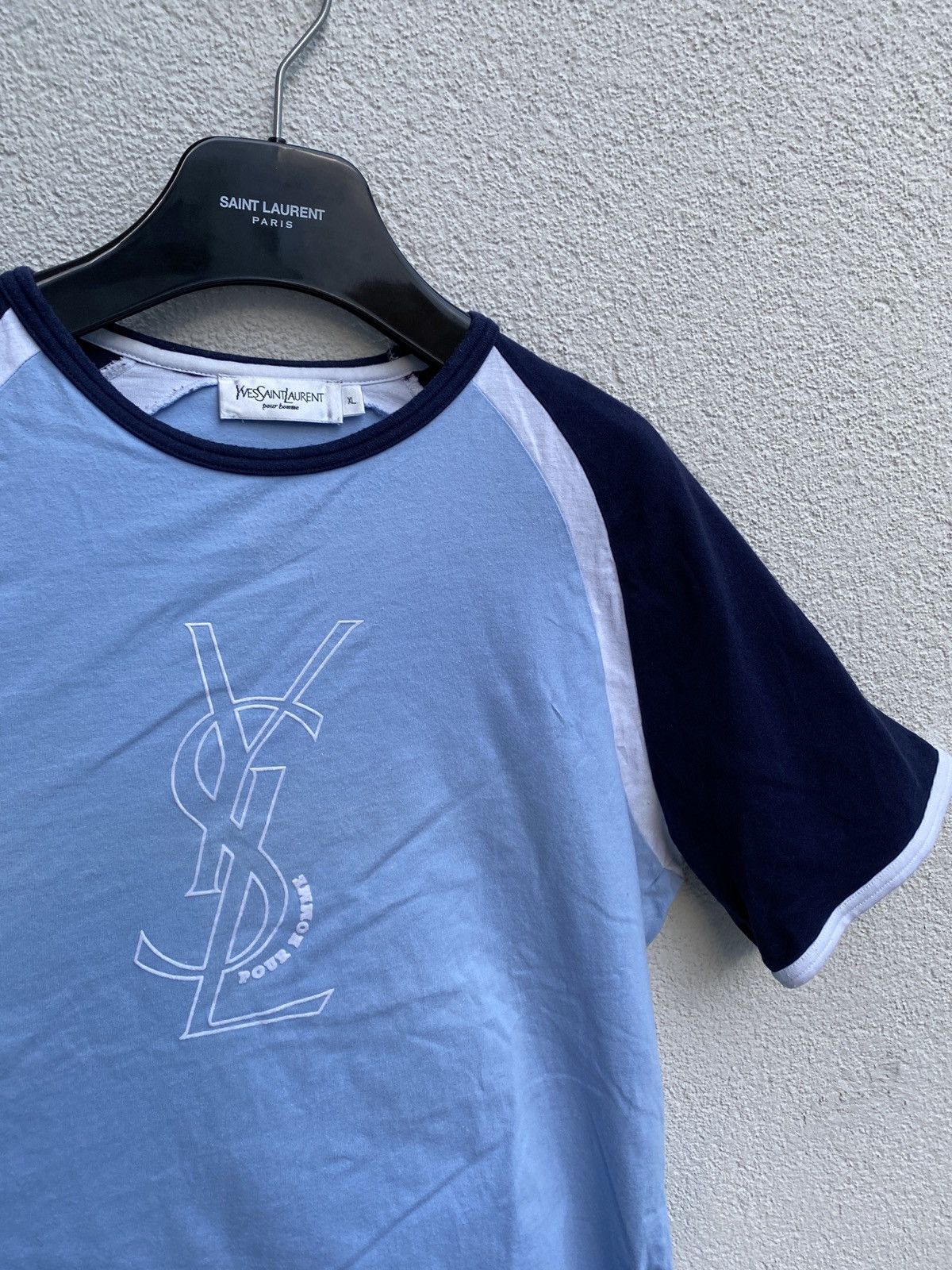 Yves Saint Laurent YSL T-shirt Big Logo Vintage Shirt 90s y2k rare Size US L / EU 52-54 / 3 - 7 Thumbnail