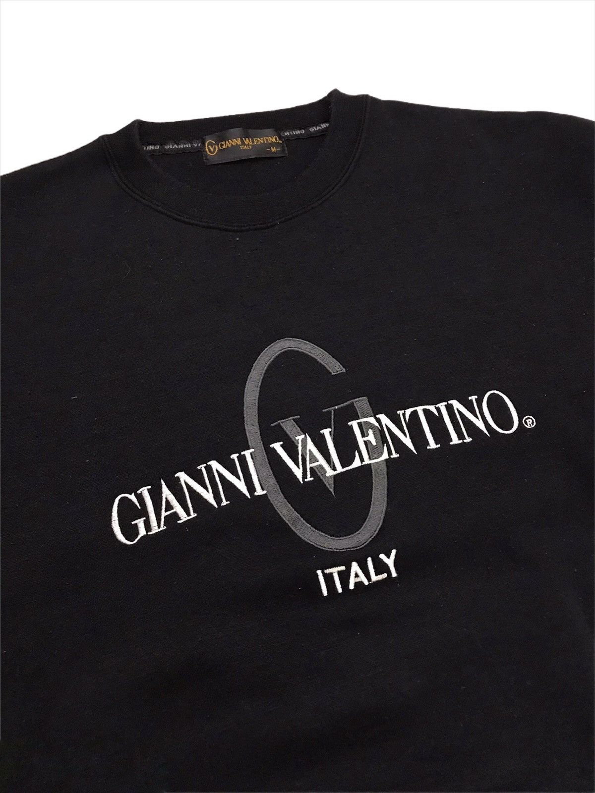 Valentino × Vintage Vintage Gianni Valentino Italy Embroidered Sweatshirt Size US M / EU 48-50 / 2 - 2 Thumbnail
