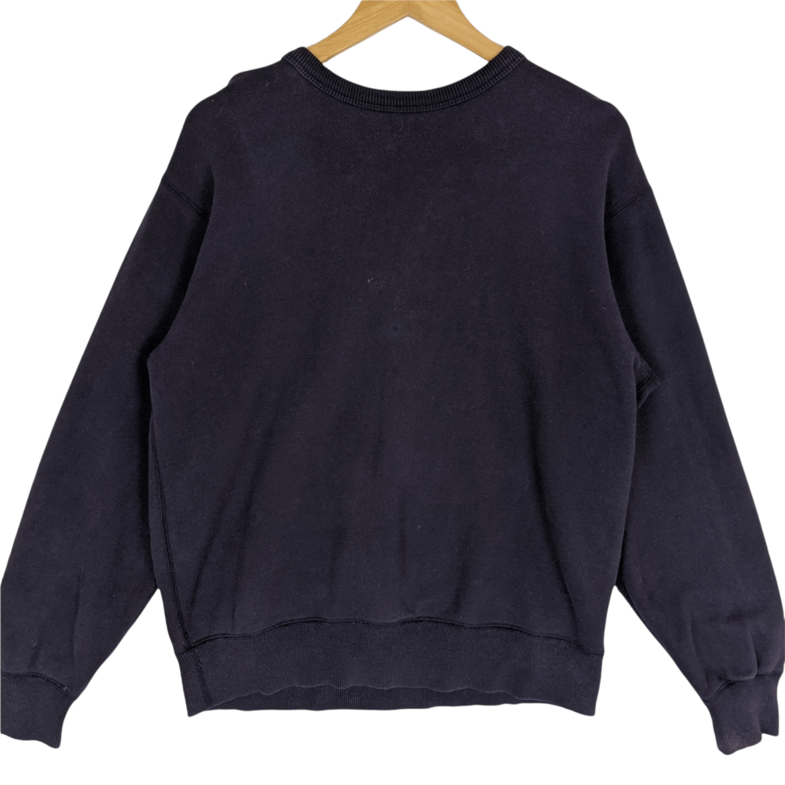 Japanese Brand × Uniqlo Vintage 90's UNIQLO Navy Plain Jumper Sweatshirt Size US L / EU 52-54 / 3 - 3 Thumbnail