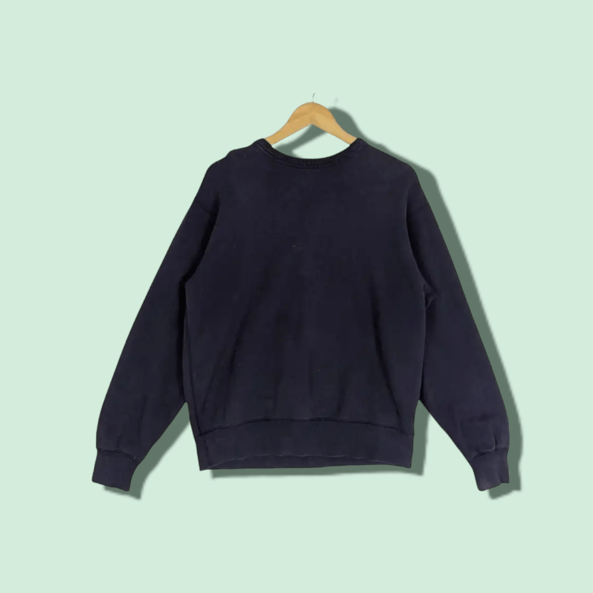 Japanese Brand × Uniqlo Vintage 90's UNIQLO Navy Plain Jumper Sweatshirt Size US L / EU 52-54 / 3 - 1 Thumbnail