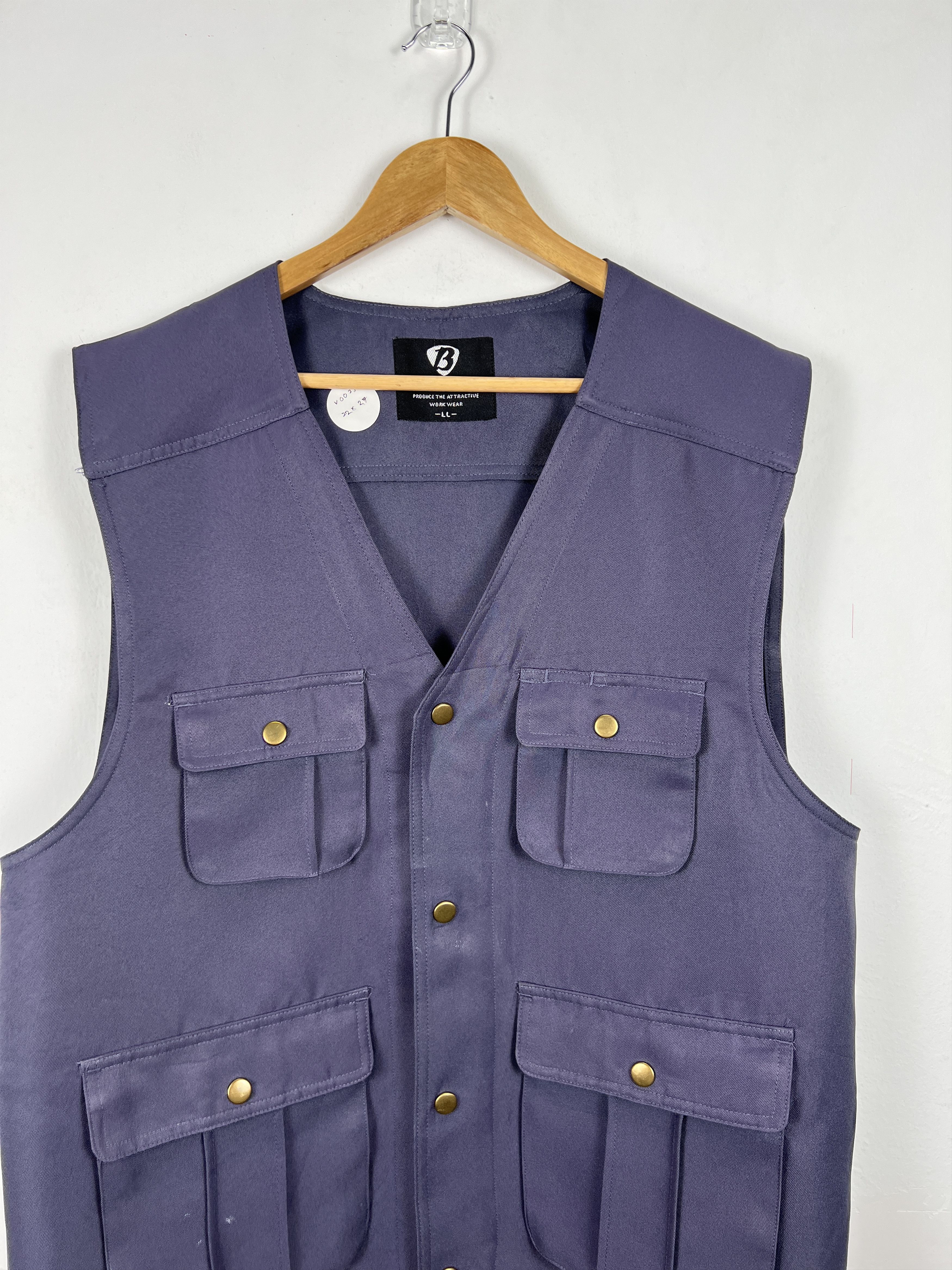 Japanese Brand Vintage 90s Big Field Multi Pocket Tactical Utility Vest Size US L / EU 52-54 / 3 - 4 Thumbnail