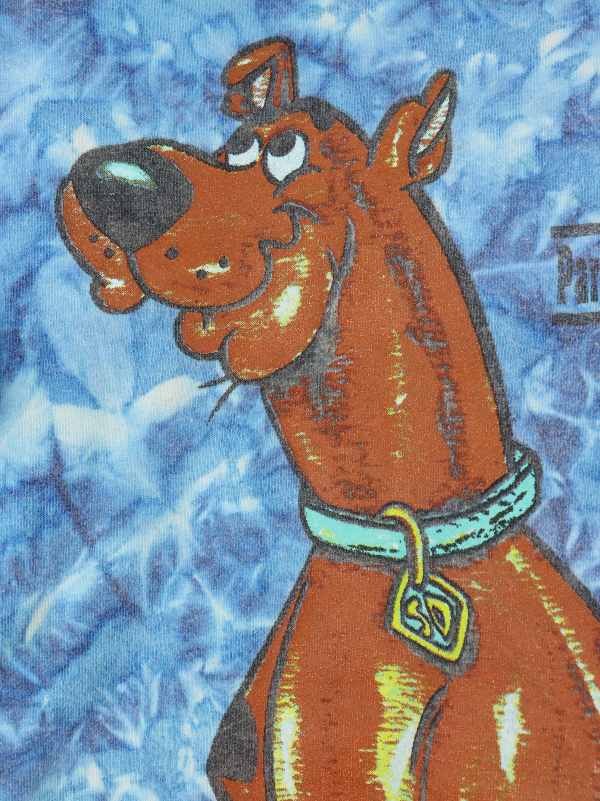 Cartoon Network × Vintage Vintage 1997 Scooby Doo Paramount Parks Tie Dye 90's Shirt Size US XL / EU 56 / 4 - 4 Thumbnail