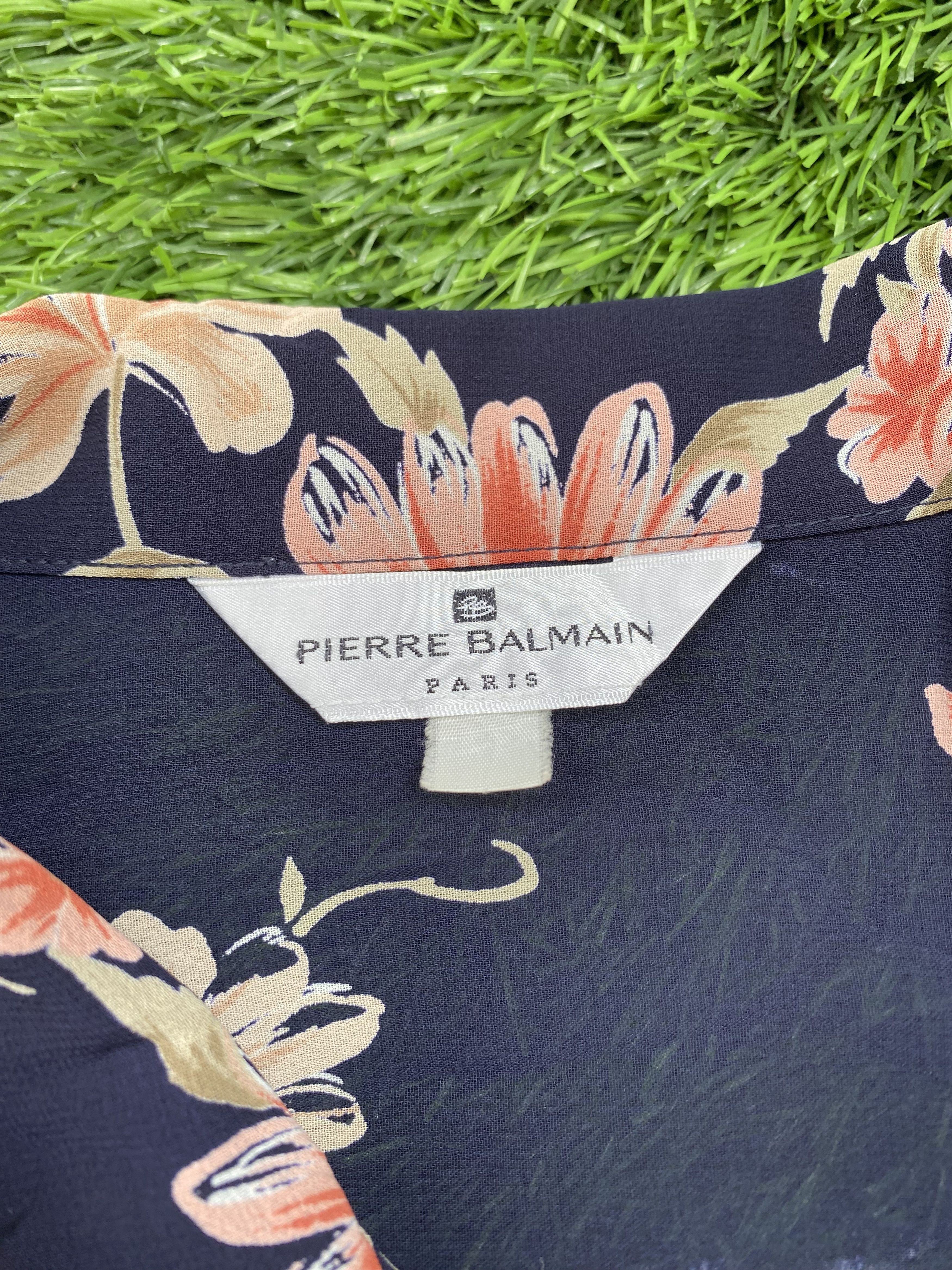 Pierre Balmain × Vintage Vintage Pierre Balmain Hawaaiian Summer Flower Shirt Size US L / EU 52-54 / 3 - 3 Thumbnail