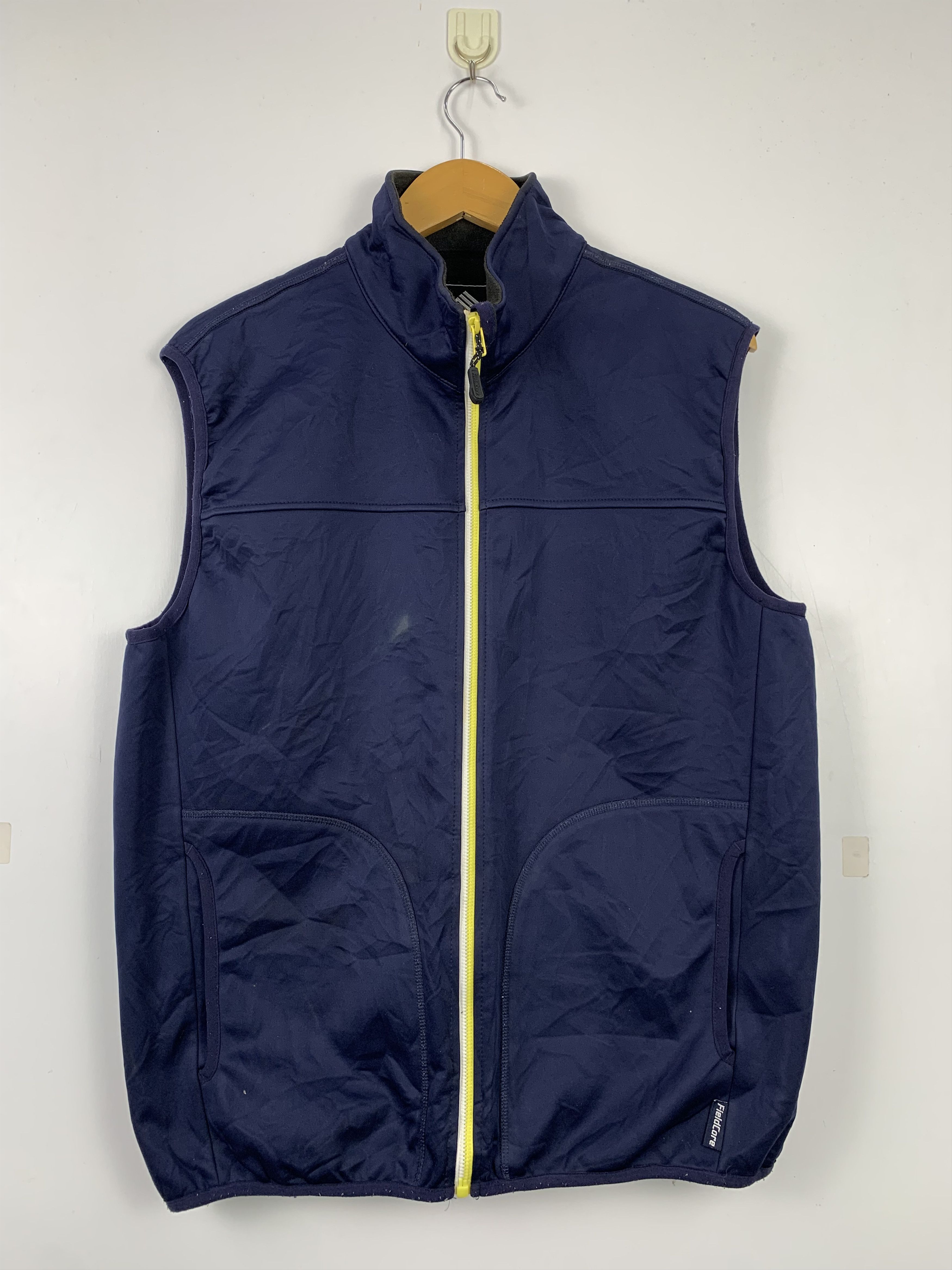 image of Sportswear Field Core Zip Up Fleece Lining Vests in Dark Blue, Men's (Size Small)