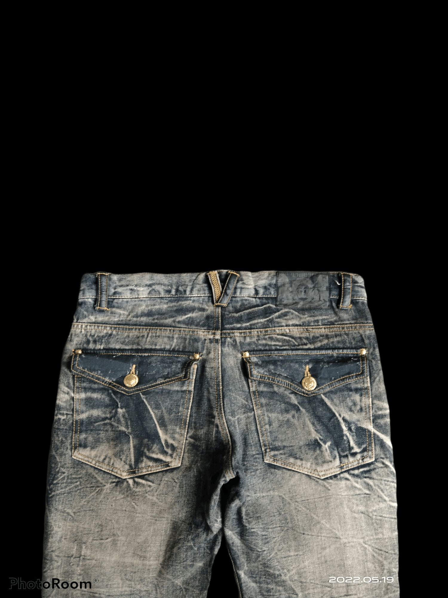 Japanese Brand FLARED🔥DISTRESSED LOWBOX DENIM PANTS Size US 29 - 4 Thumbnail