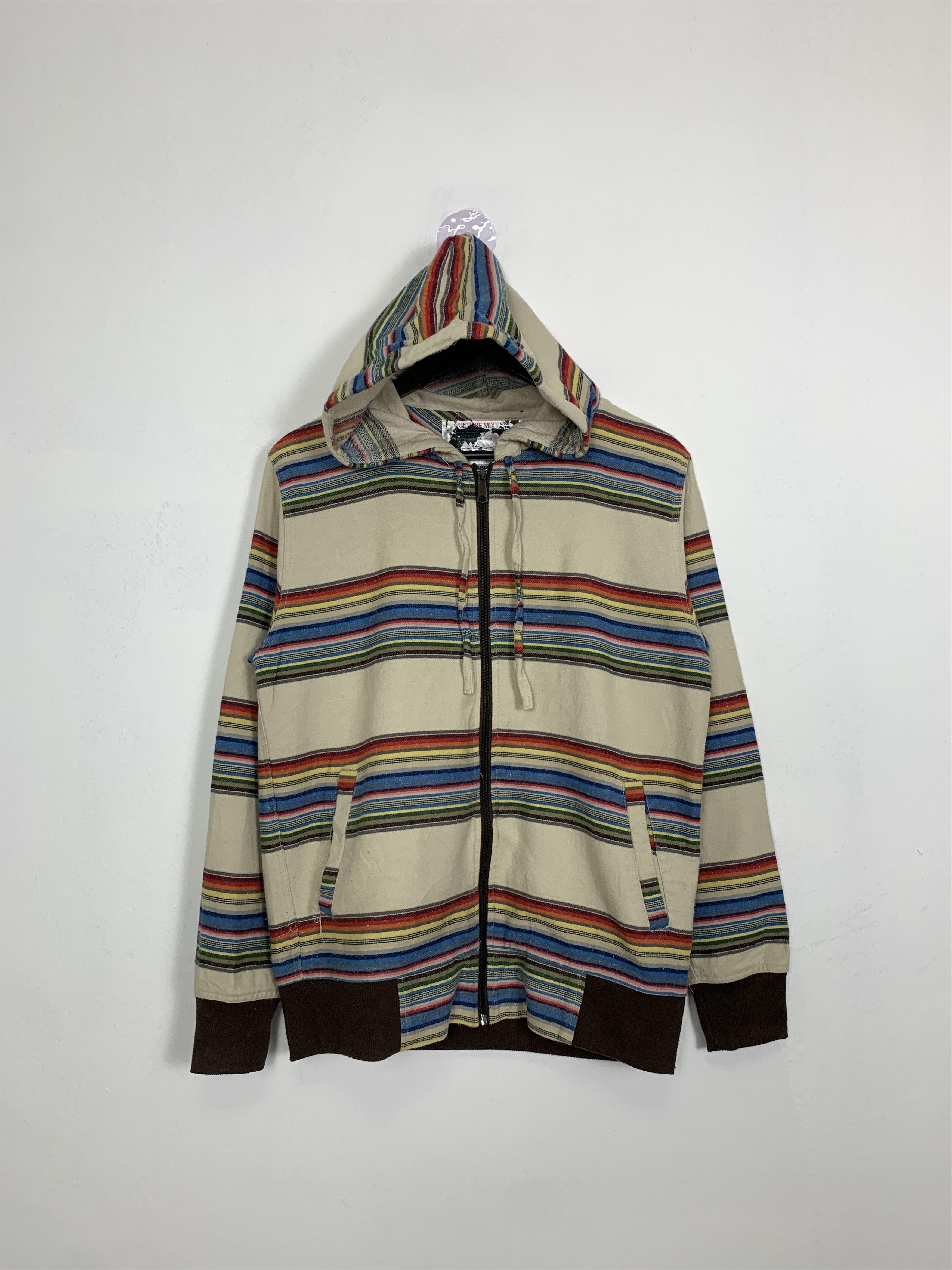 Vintage Vintage Culture Mix Hoodie Zip Up Jacket J0913 Size US M / EU 48-50 / 2 - 1 Thumbnail