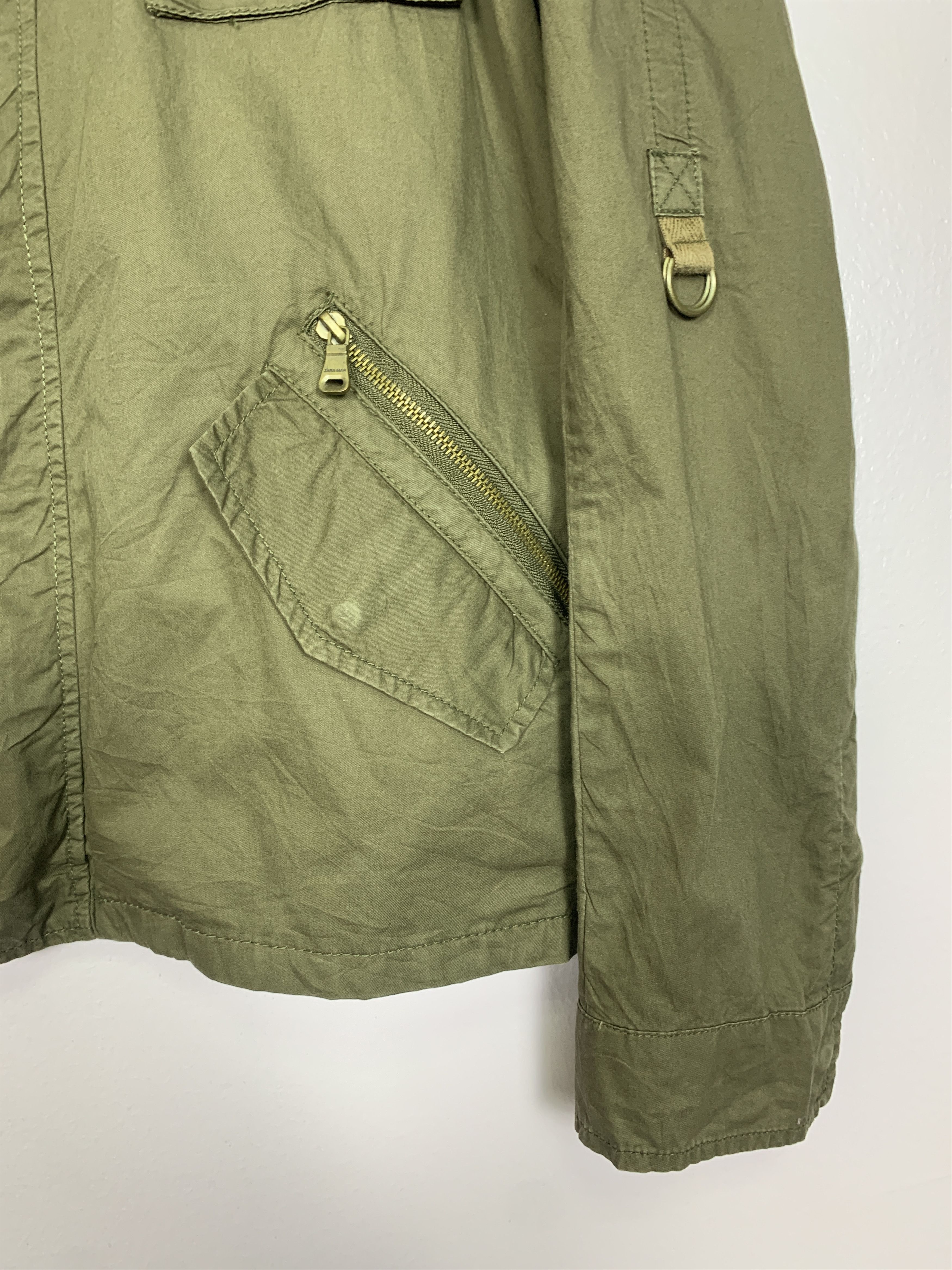 Zara Vintage ZARA Cotton Multi Pocket Military Jacket J0732 Size US L / EU 52-54 / 3 - 3 Thumbnail