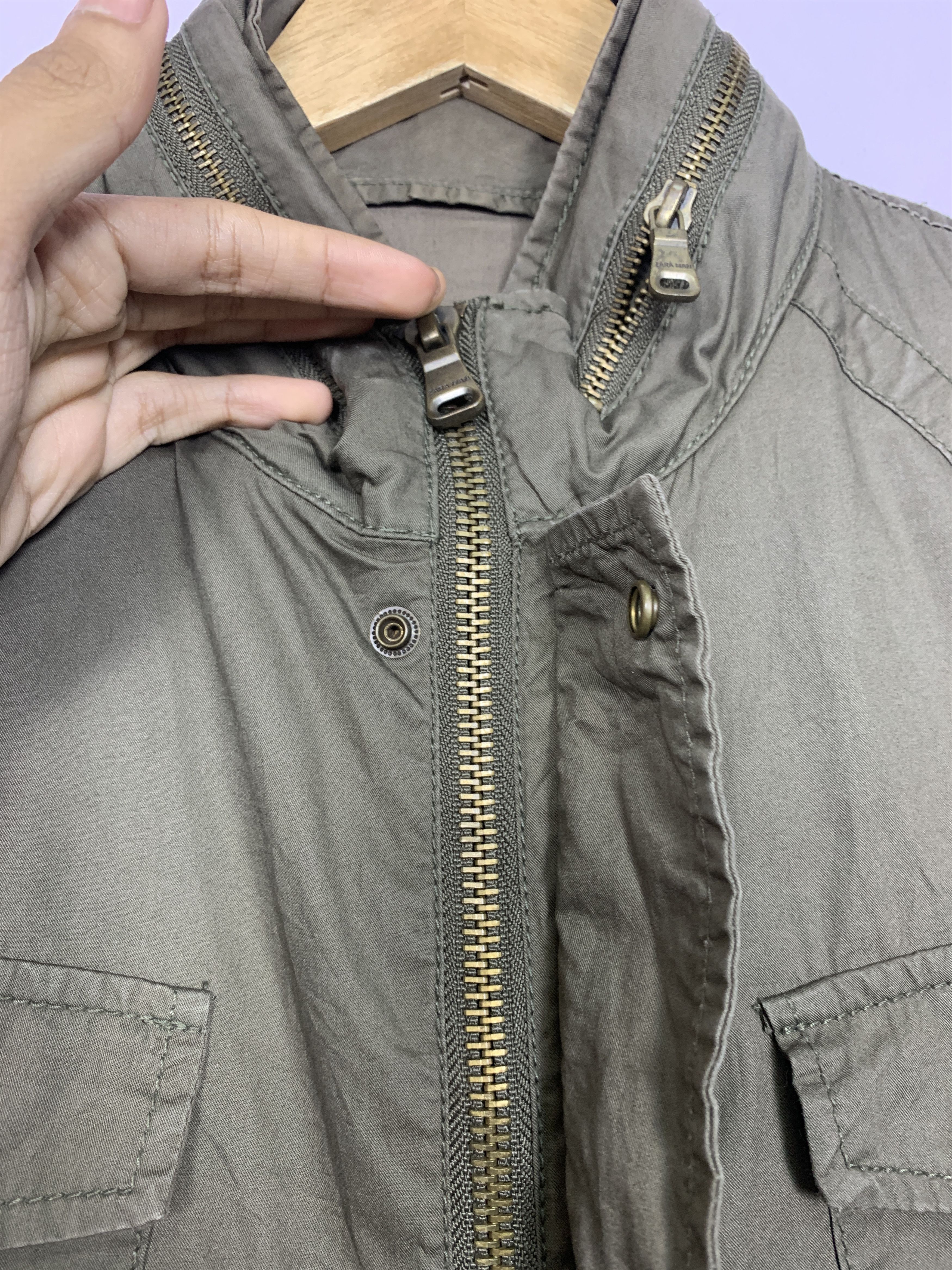 Zara Vintage ZARA Cotton Multi Pocket Military Jacket J0732 Size US L / EU 52-54 / 3 - 8 Thumbnail