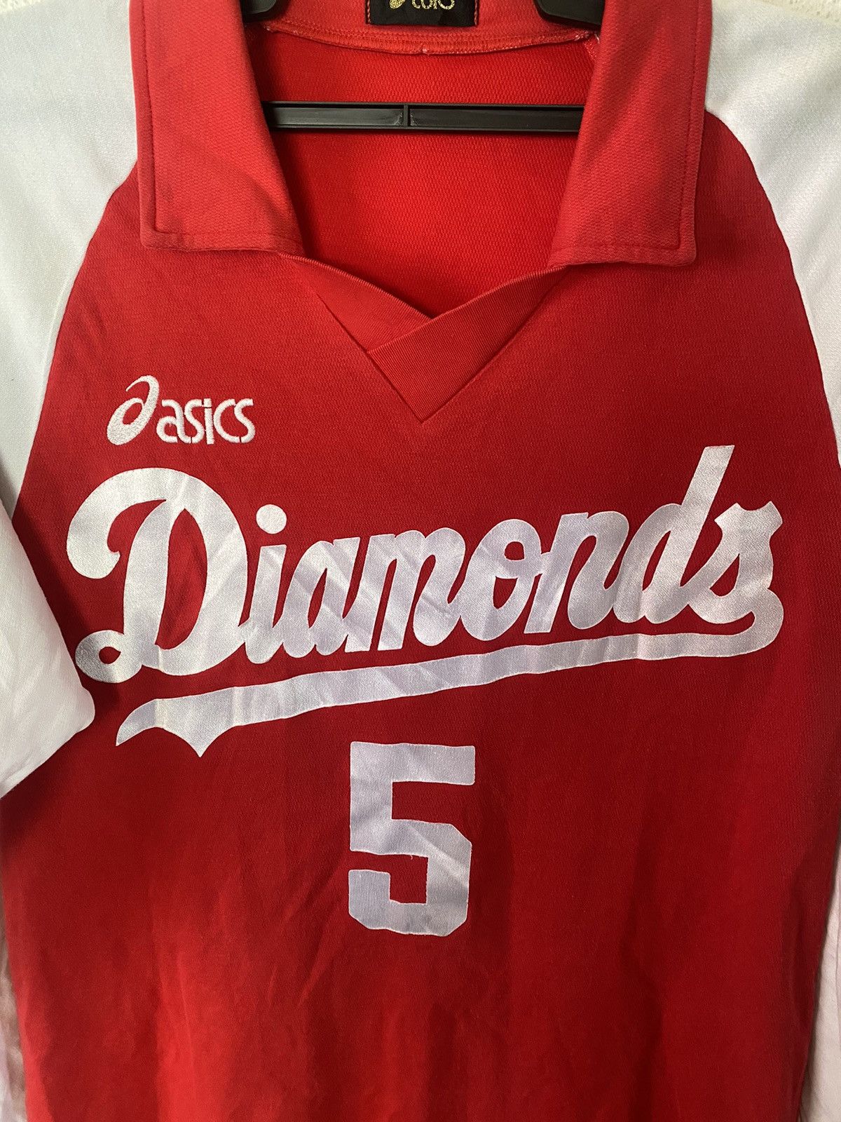 Japanese Brand Vintage Asics Soccer Jersey Number Five Long Sleeve Size US M / EU 48-50 / 2 - 5 Thumbnail
