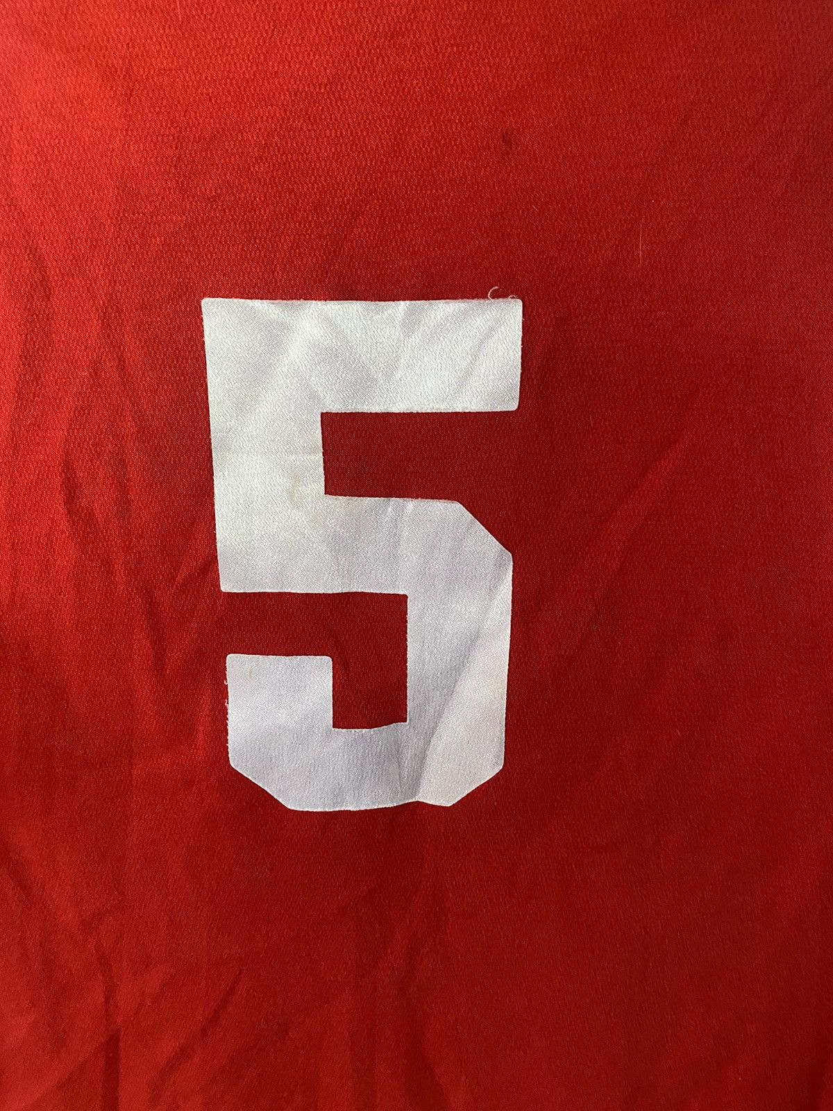 Japanese Brand Vintage Asics Soccer Jersey Number Five Long Sleeve Size US M / EU 48-50 / 2 - 6 Thumbnail