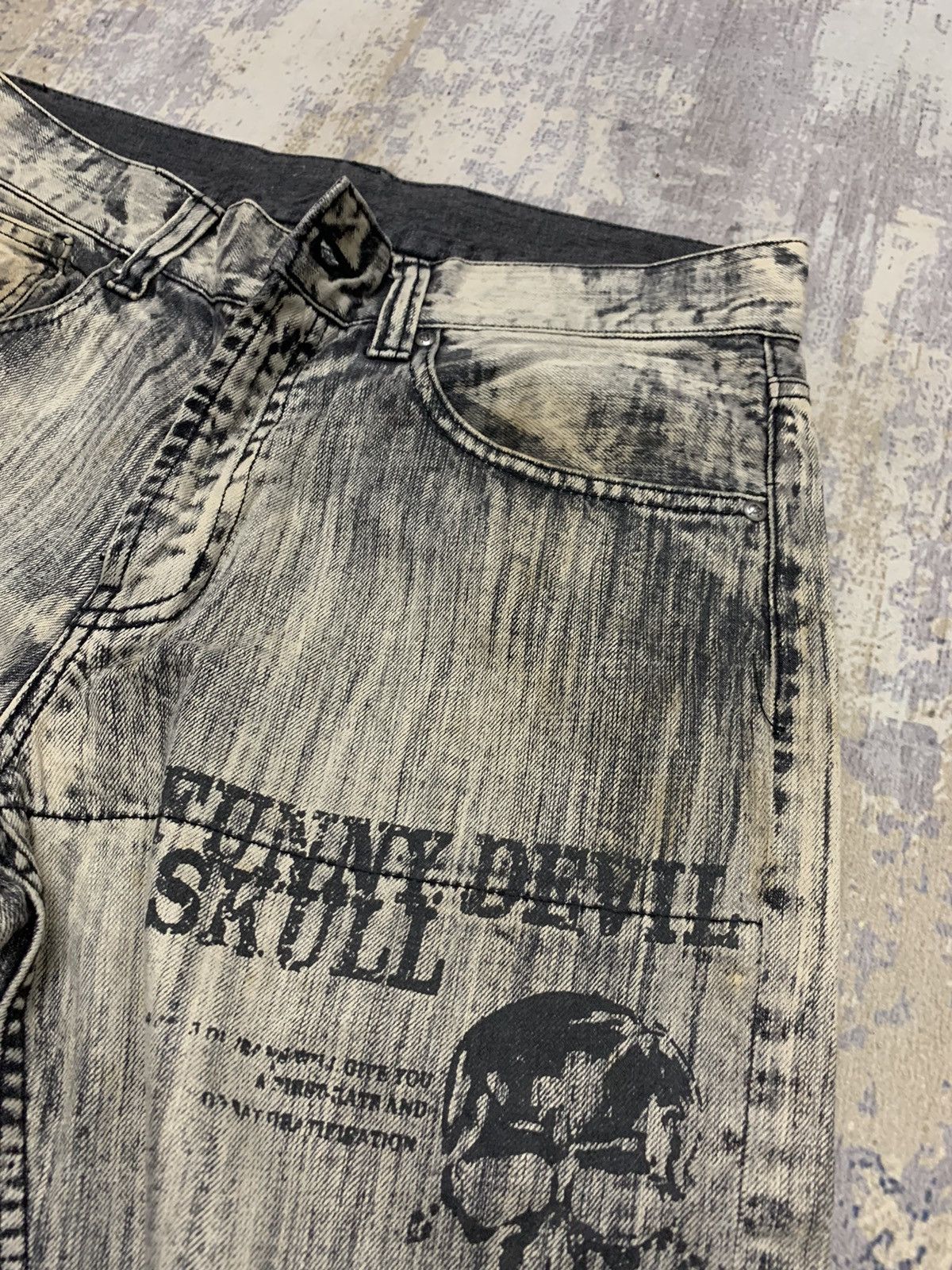 Hysteric Glamour Japanese Brand Ripped Denim Gothic Y2K Jeans 33x32 Size US 33 - 8 Thumbnail