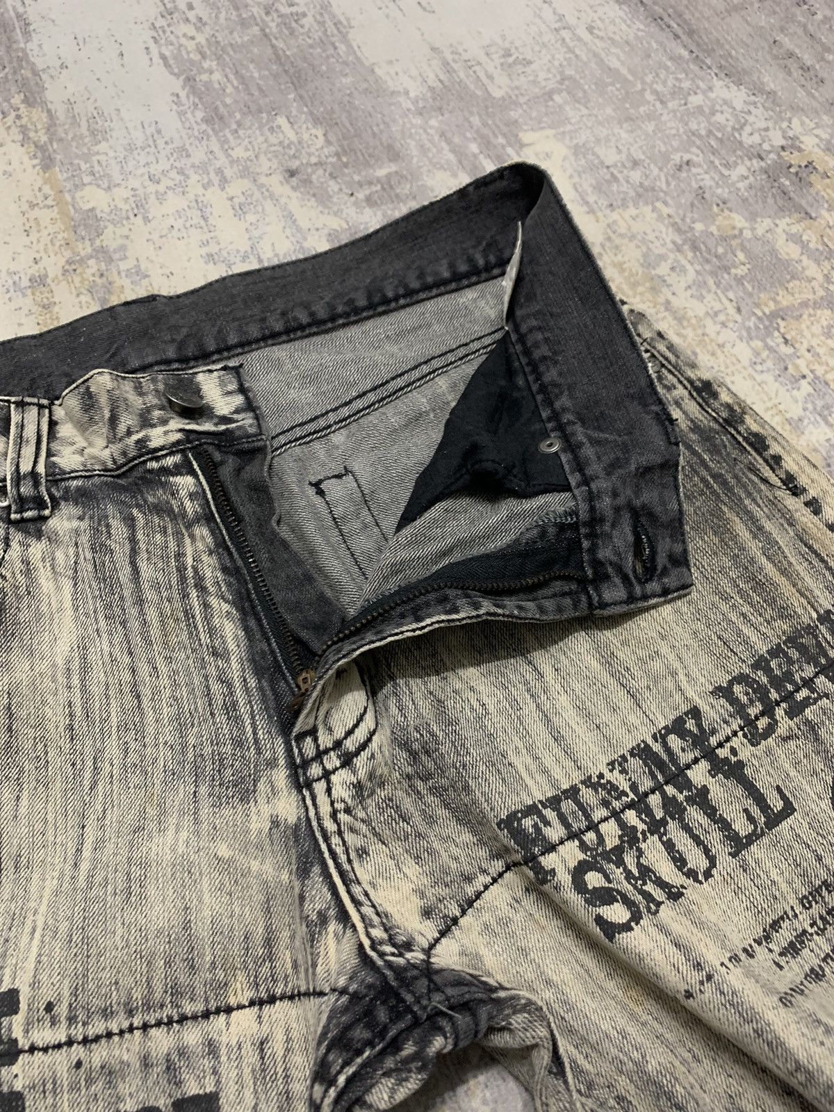 Hysteric Glamour Japanese Brand Ripped Denim Gothic Y2K Jeans 33x32 Size US 33 - 7 Thumbnail