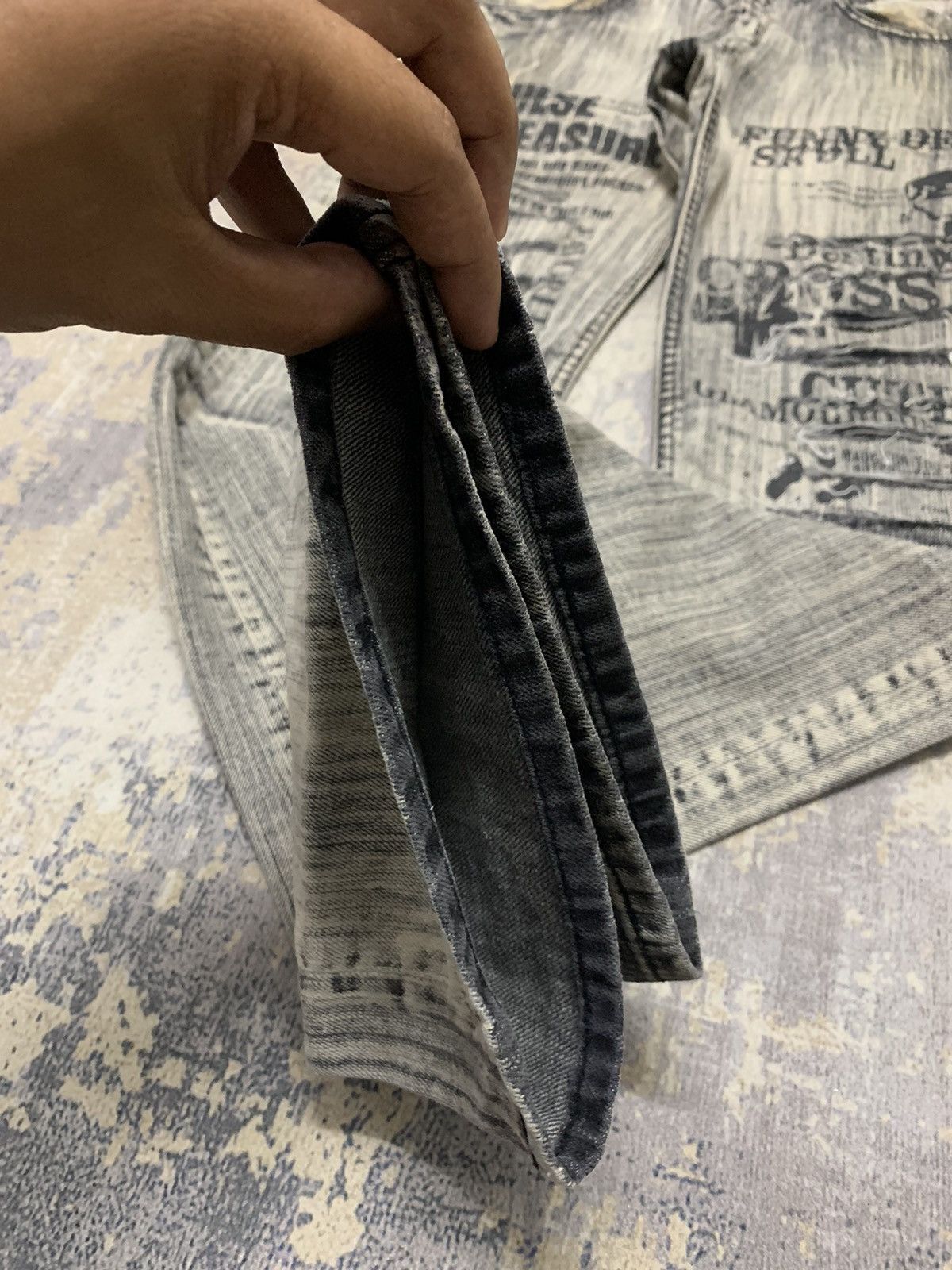 Hysteric Glamour Japanese Brand Ripped Denim Gothic Y2K Jeans 33x32 Size US 33 - 6 Thumbnail