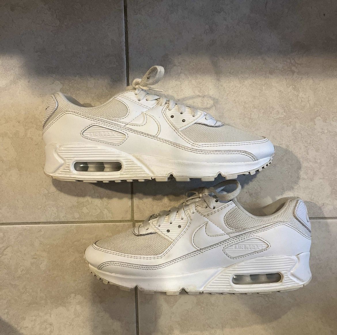 Nike × Vintage Air Max 90 Triple White Size US 9.5 / IT 39.5 - 2 Thumbnail