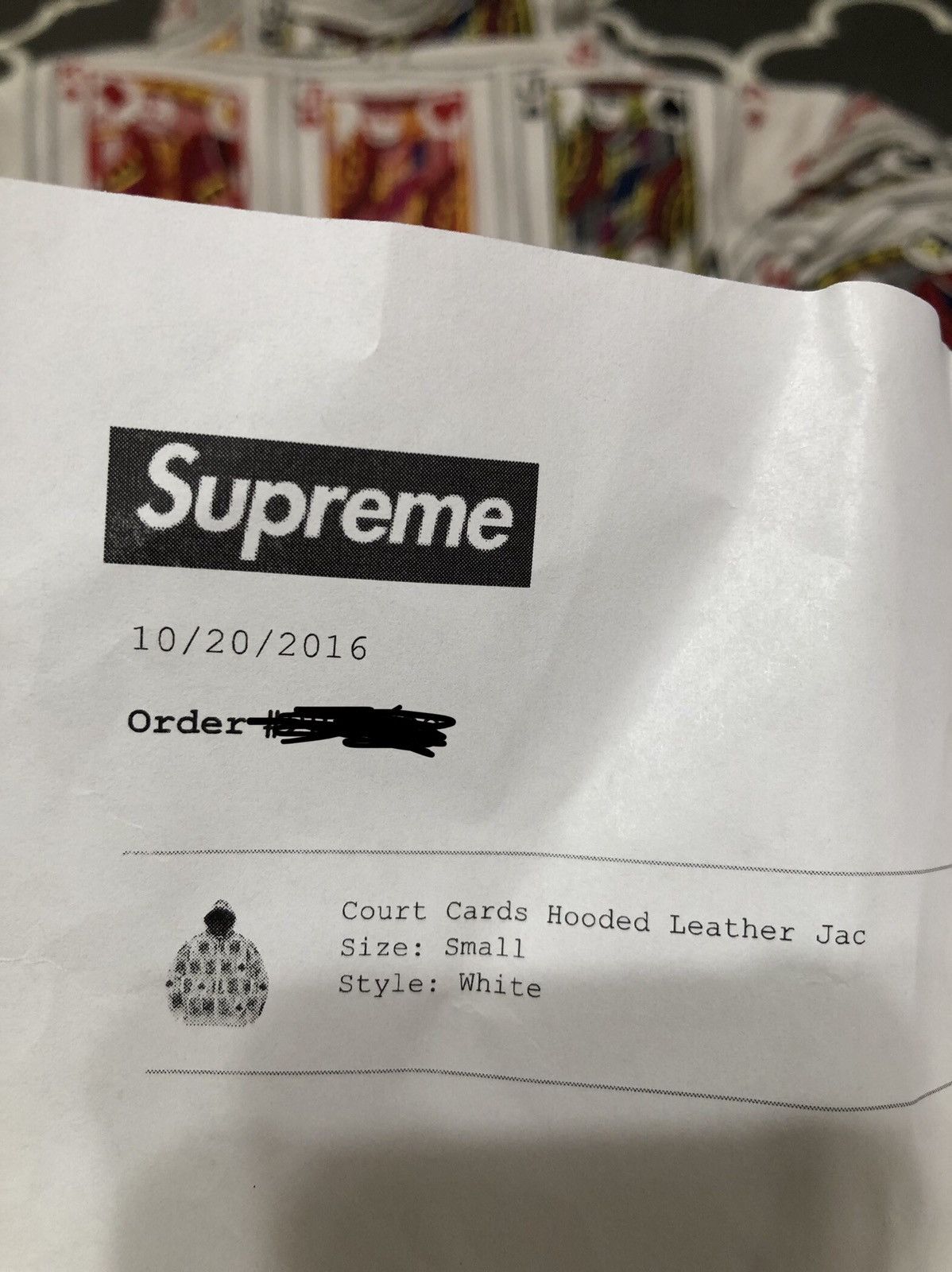 Supreme FW16 Court Cards Hooded Leather Jacket Size US S / EU 44-46 / 1 - 8 Thumbnail