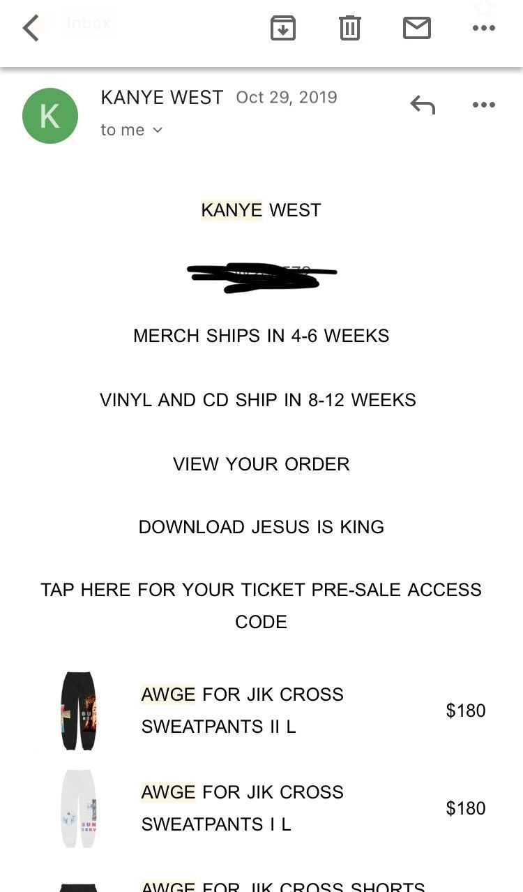 Kanye West AWGE Kanye West Jesus Is King Cross Sweatpants Size US 34 / EU 50 - 7 Thumbnail