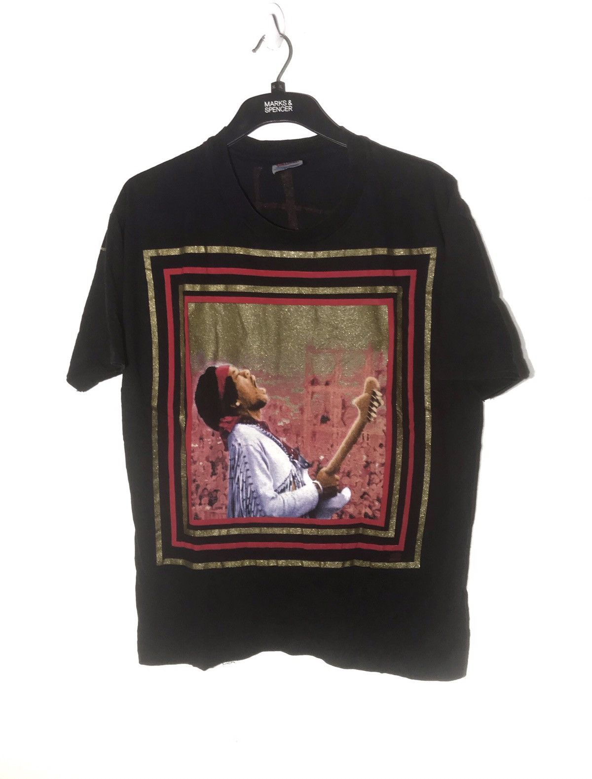 VINTAGE JIMI HENDRIX WOODSTOCK CONSERT DESIGN RARE - Tops