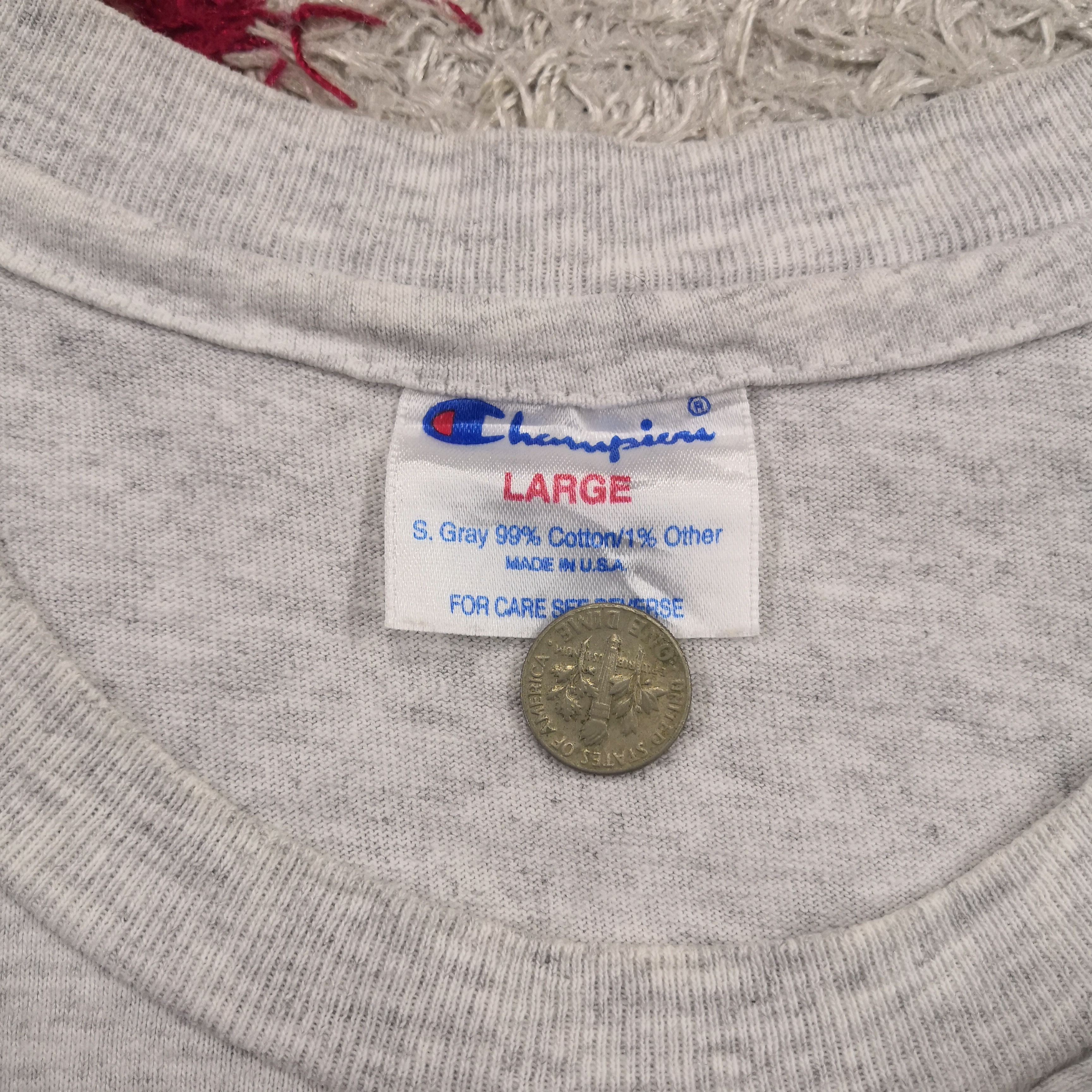 Champion Vintage 90's Champion T Shirt Never Say Never Tees BS1846. Size US L / EU 52-54 / 3 - 5 Thumbnail