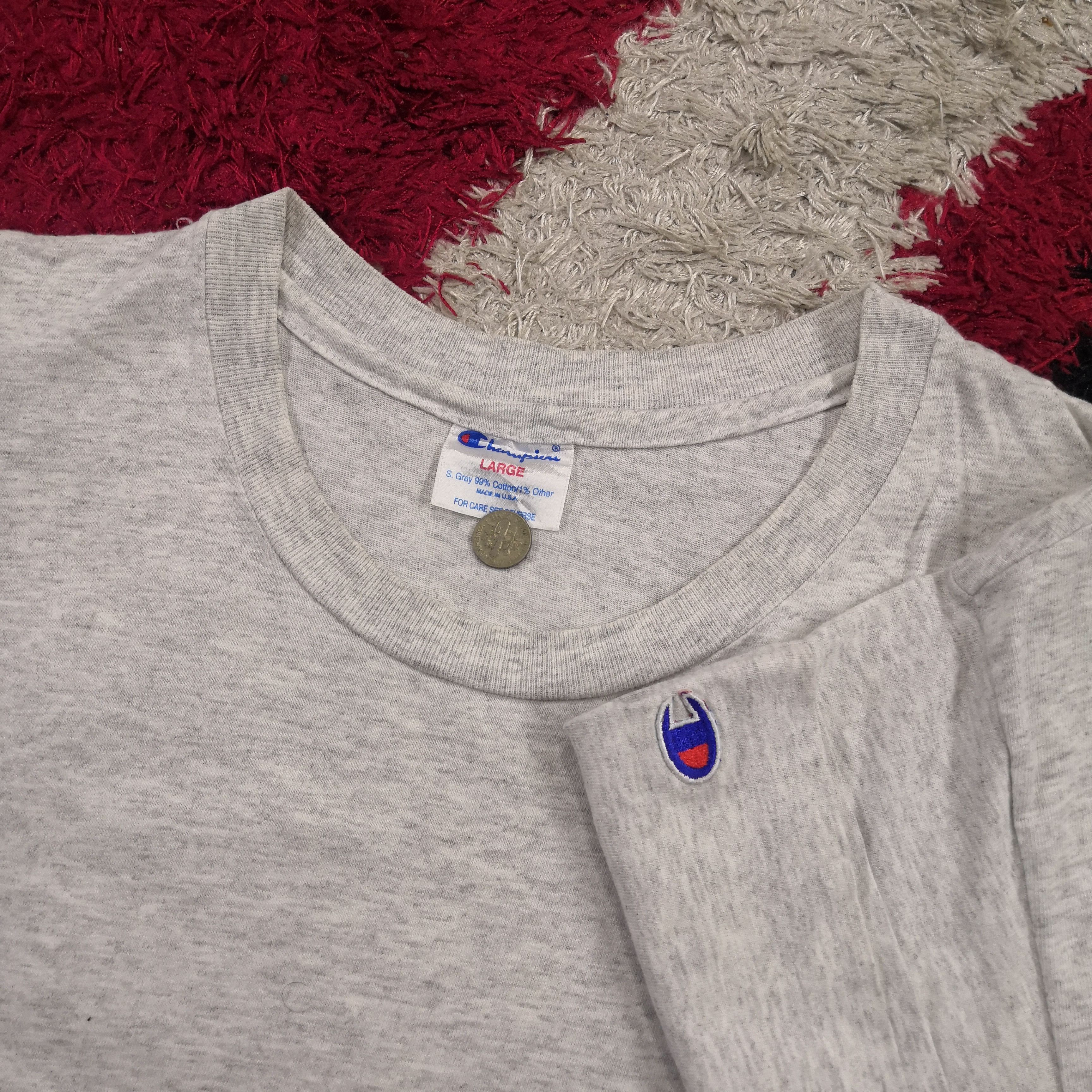 Champion Vintage 90's Champion T Shirt Never Say Never Tees BS1846. Size US L / EU 52-54 / 3 - 4 Thumbnail