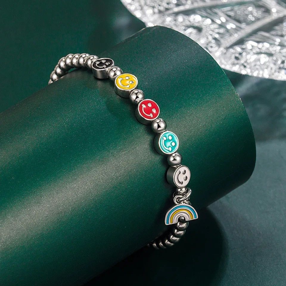 Jewelry × Vintage Smiling Face Bead Bracelet Size ONE SIZE - 2 Thumbnail