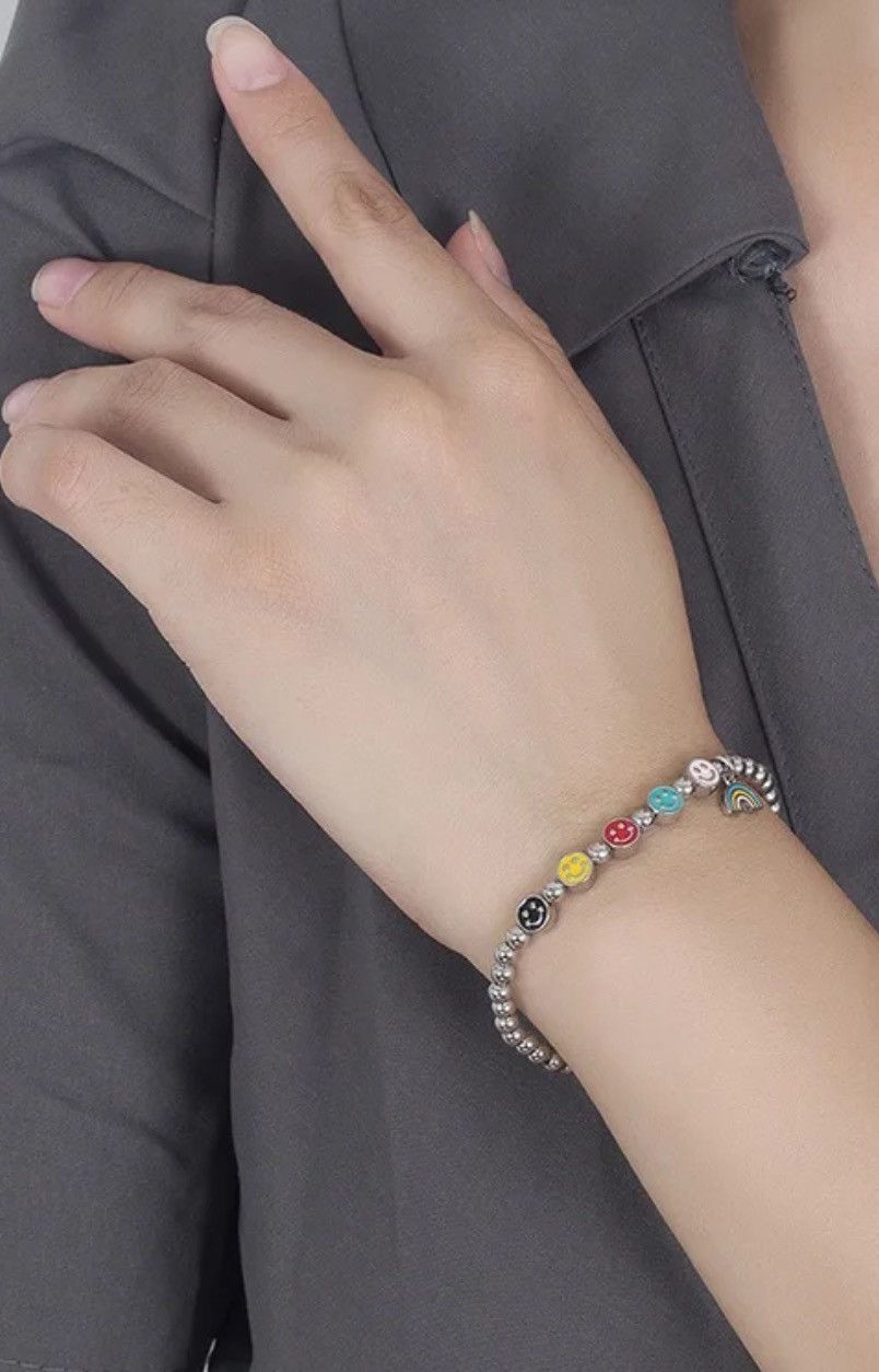 Jewelry × Vintage Smiling Face Bead Bracelet Size ONE SIZE - 3 Thumbnail