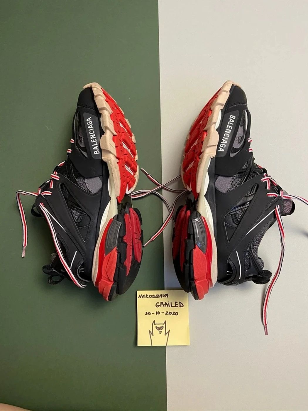 Balenciaga Balenciaga Track Black Grey Red Size US 5.5 / EU 38 - 3 Thumbnail
