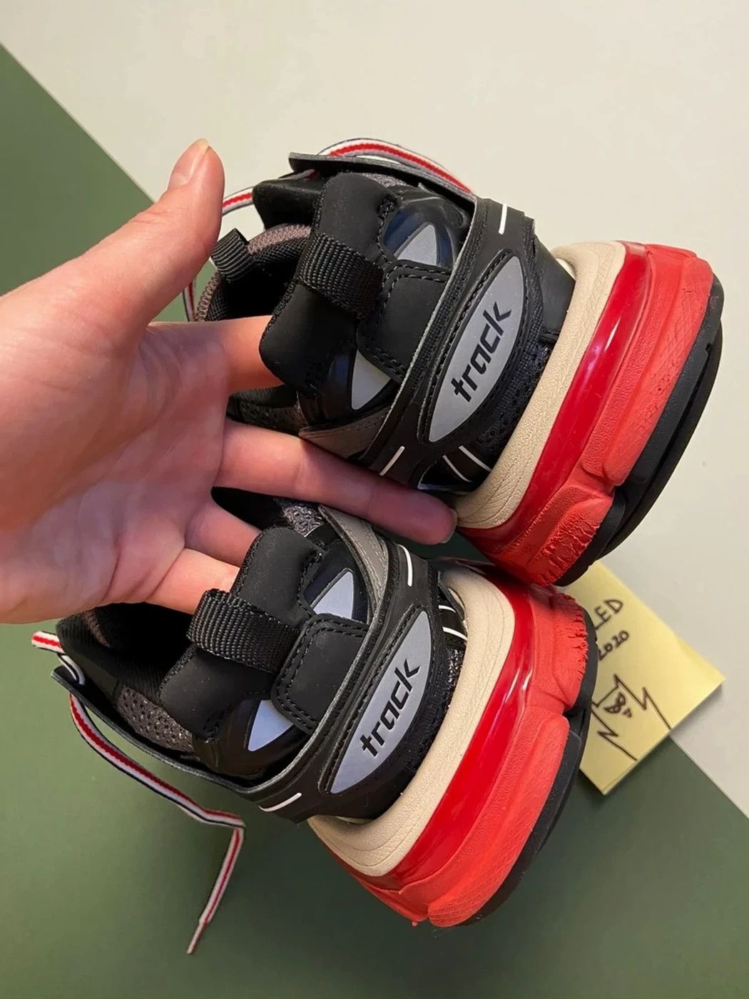 Balenciaga Balenciaga Track Black Grey Red Size US 5.5 / EU 38 - 5 Thumbnail