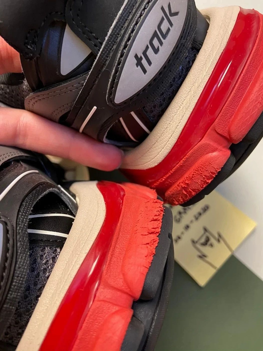 Balenciaga Balenciaga Track Black Grey Red Size US 5.5 / EU 38 - 6 Thumbnail
