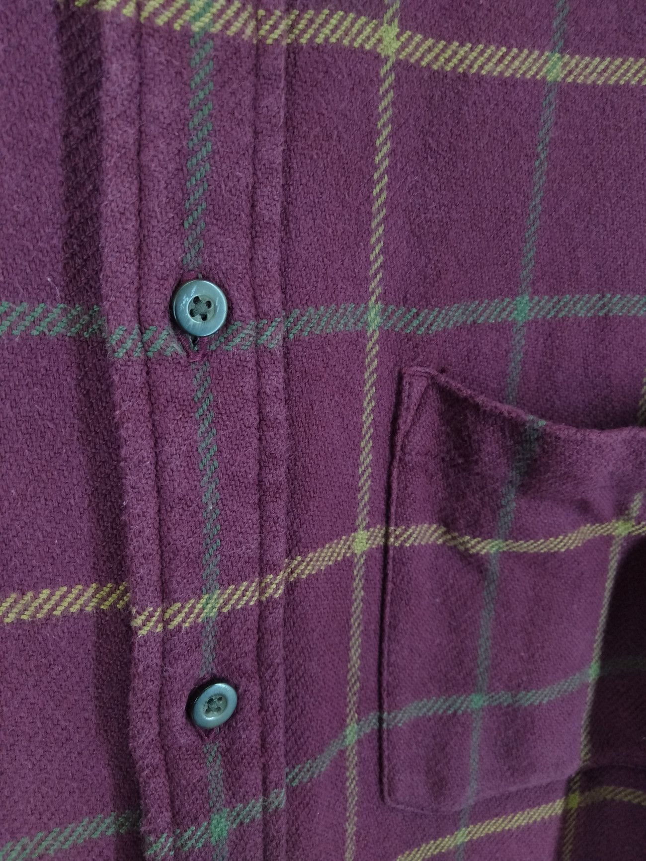 Eddie Bauer × Flannel × Japanese Brand EDDIE BAUER Striped Plaid Thick Flannel Shirt Size US XL / EU 56 / 4 - 4 Thumbnail