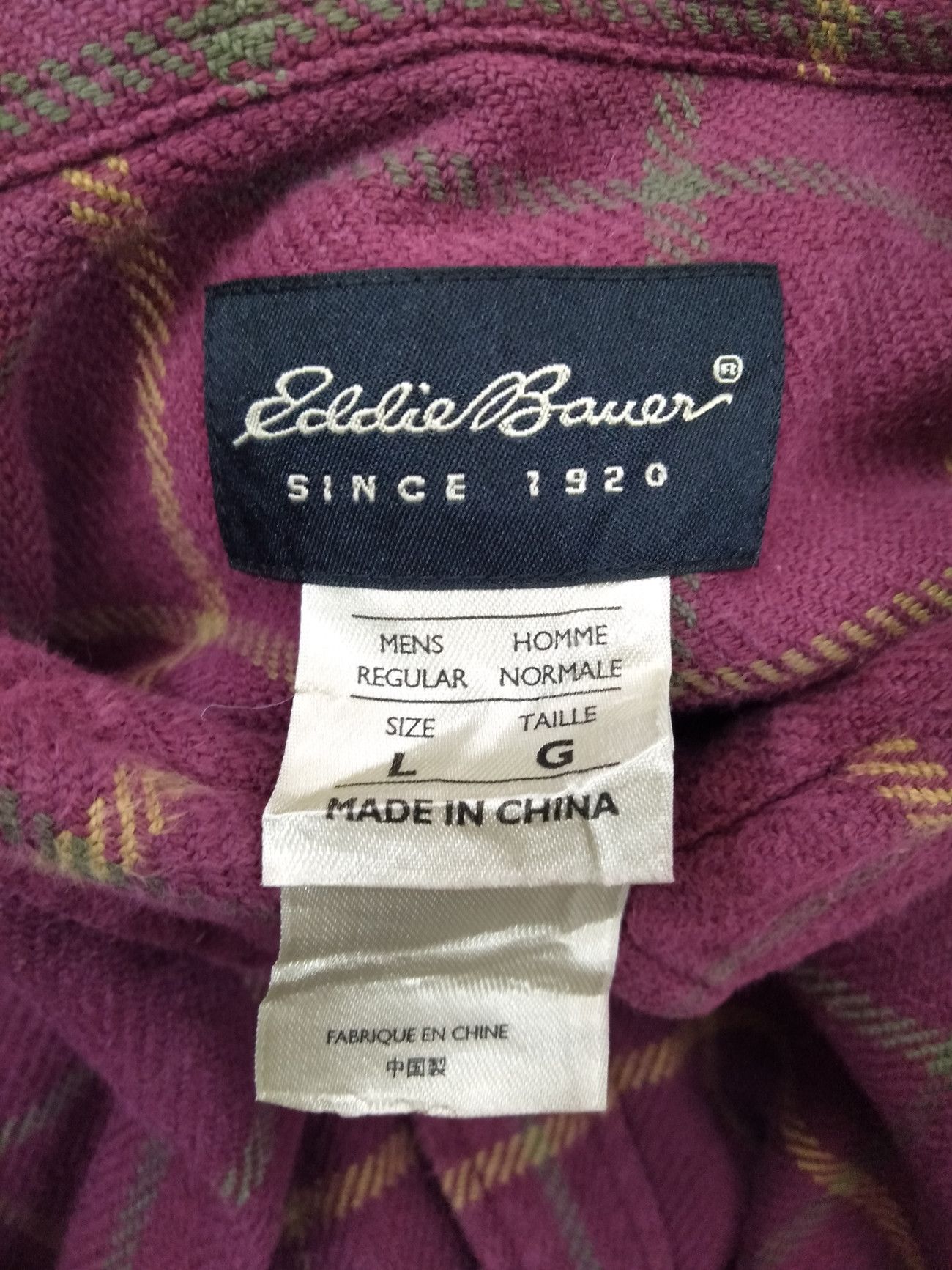 Eddie Bauer × Flannel × Japanese Brand EDDIE BAUER Striped Plaid Thick Flannel Shirt Size US XL / EU 56 / 4 - 6 Thumbnail