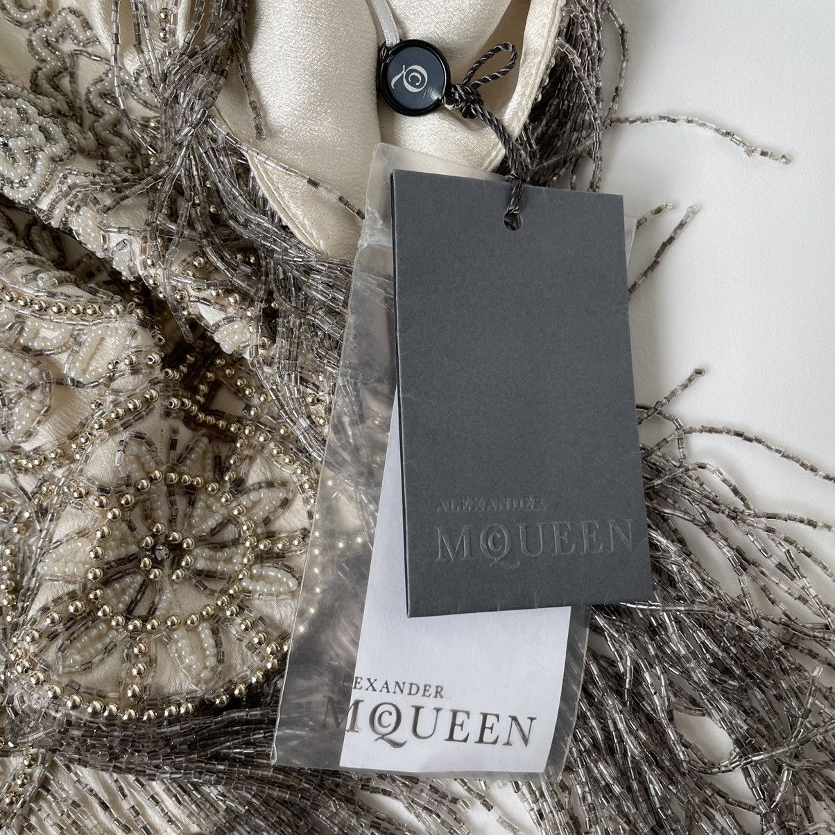 Alexander McQueen A/W 07 Egyptian Collection Silk Embroidered Dress Size M / US 6-8 / IT 42-44 - 16 Thumbnail