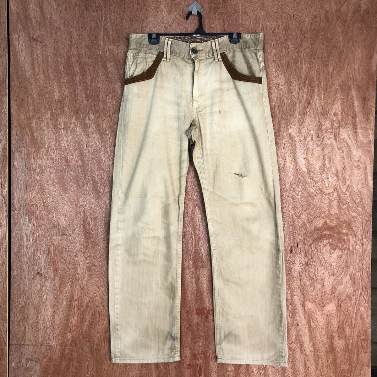 Edwin Edwin Brown distressed Straight Pants #c902 Size US 32 / EU 48 - 1 Thumbnail