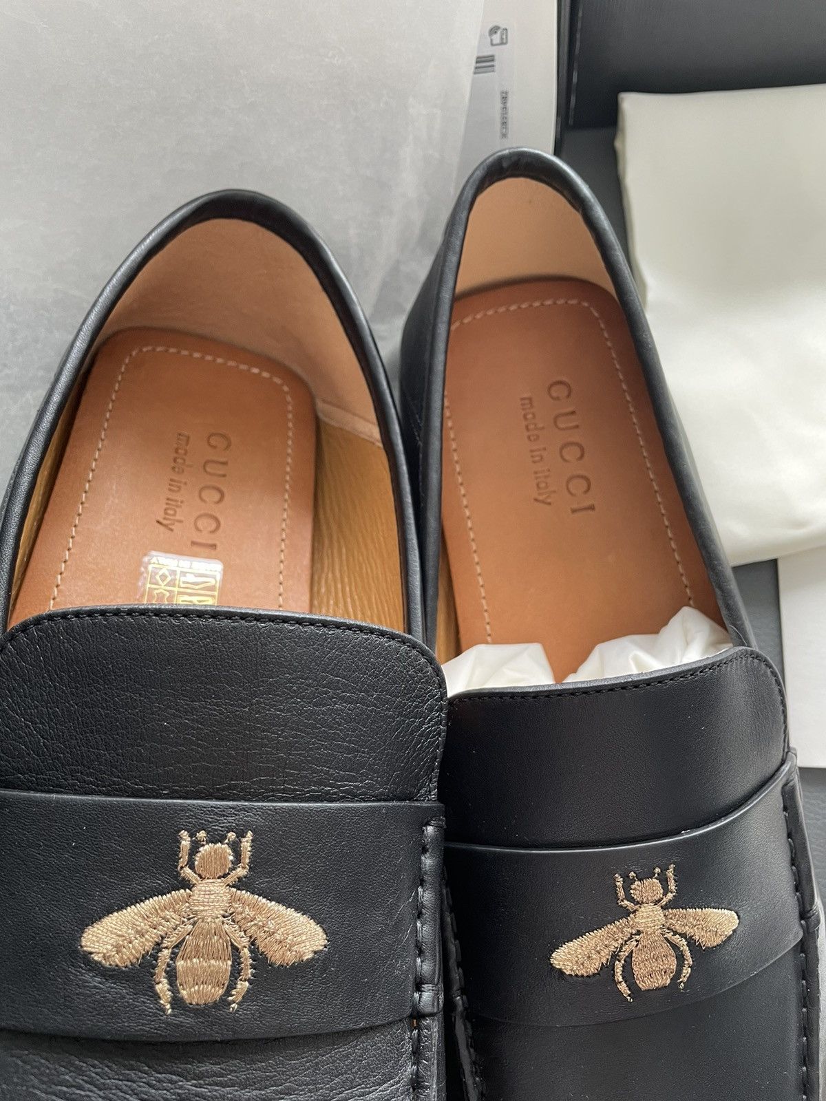 Gucci Rare Iconic Brand New Runway Velvety Bee Leather Loafer Shoe Size US 9 / EU 42 - 16 Thumbnail