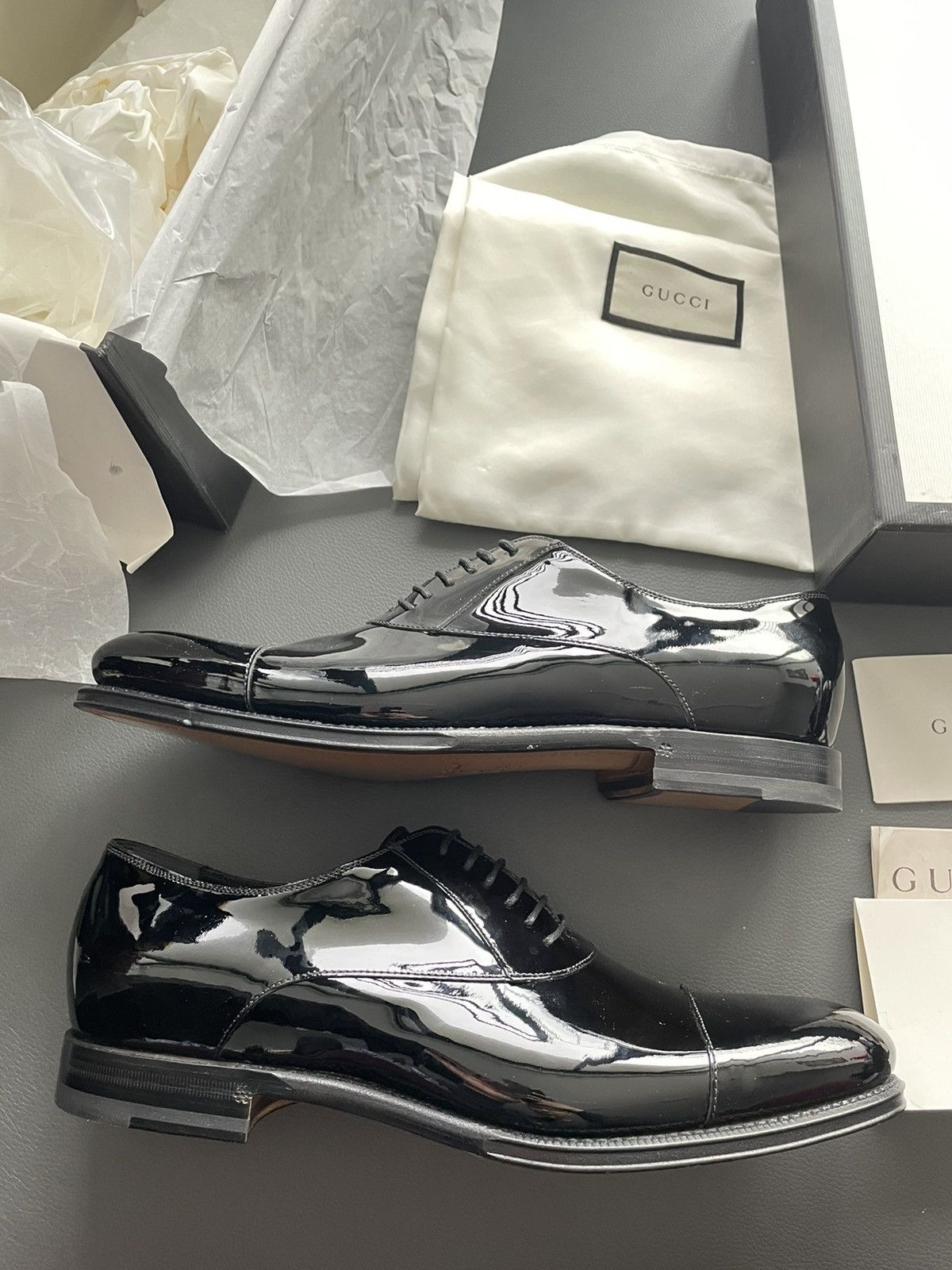 Gucci Iconic Super Runway Gucci Leather Lace up Shoes Size US 8.5 / EU 41-42 - 19 Thumbnail