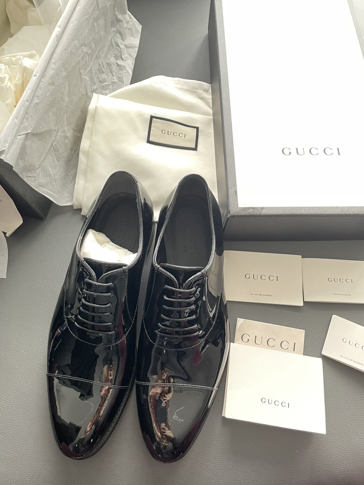 Gucci Iconic Super Runway Gucci Leather Lace up Shoes Size US 8.5 / EU 41-42 - 4 Thumbnail