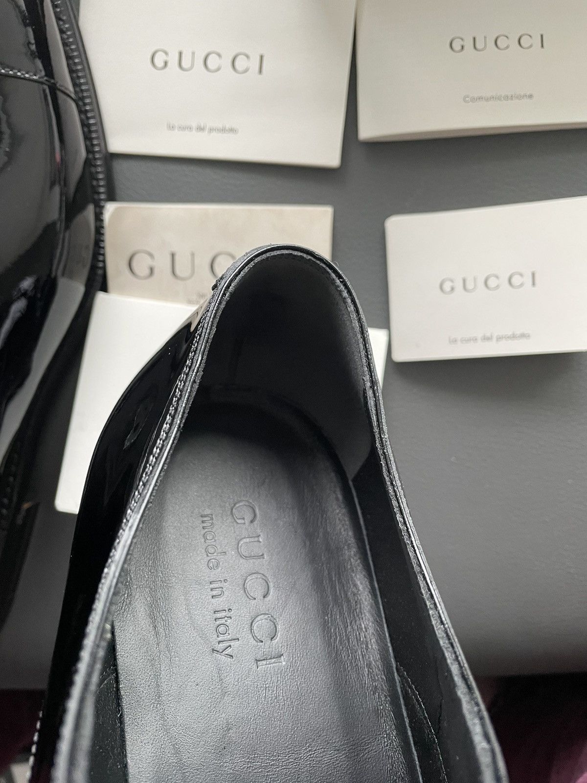 Gucci Iconic Super Runway Gucci Leather Lace up Shoes Size US 8.5 / EU 41-42 - 16 Thumbnail