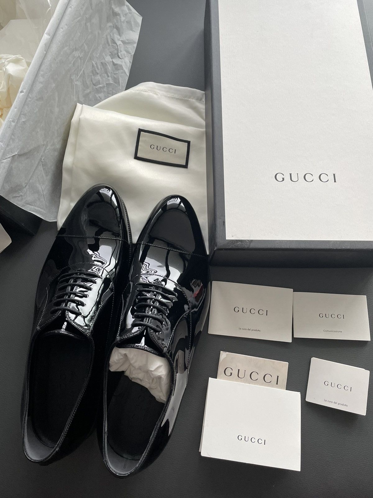 Gucci Iconic Super Runway Gucci Leather Lace up Shoes Size US 8.5 / EU 41-42 - 3 Thumbnail