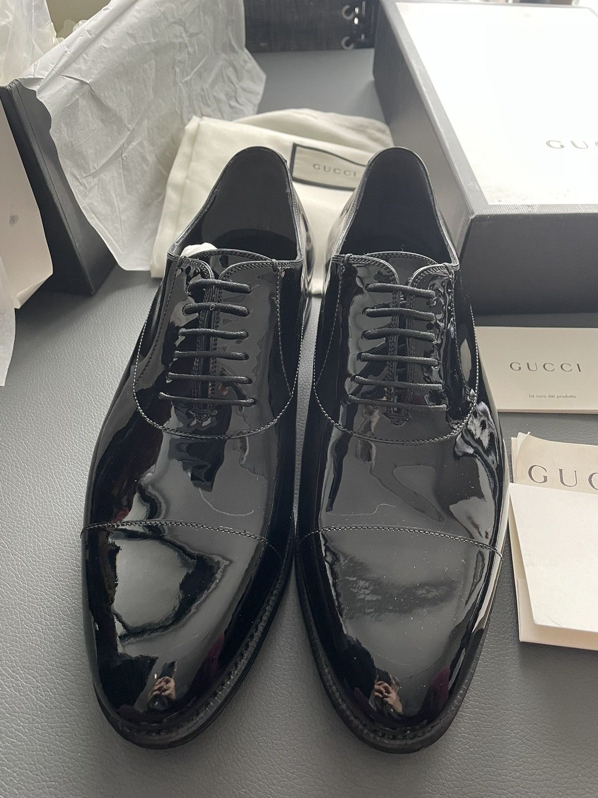 Gucci Iconic Super Runway Gucci Leather Lace up Shoes Size US 8.5 / EU 41-42 - 17 Thumbnail