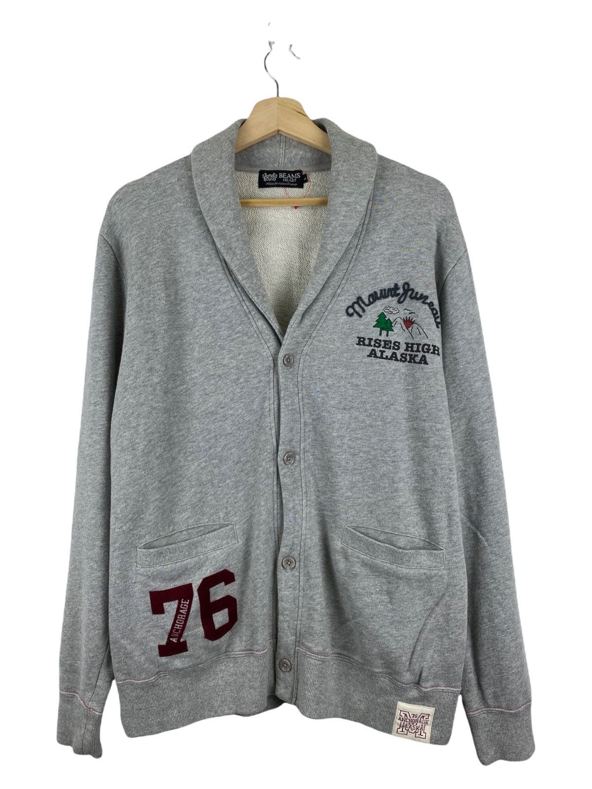 Beams Plus × Japanese Brand BEAMS HEART CARDIGAN JACKET Size US L / EU 52-54 / 3 - 1 Thumbnail
