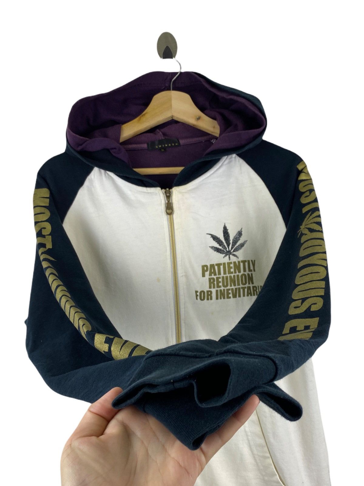 Japanese Brand SPINASH BRAND ZIP UP HOODIE Size US L / EU 52-54 / 3 - 4 Thumbnail