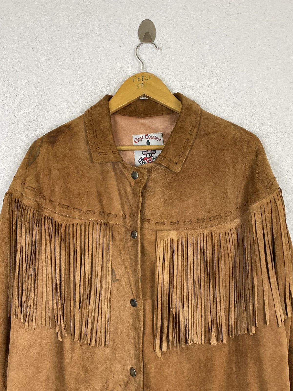 Leather VINTAGE VENT COUVERT LEATHER JACKET COWBOY STYLE Size US M / EU 48-50 / 2 - 3 Thumbnail