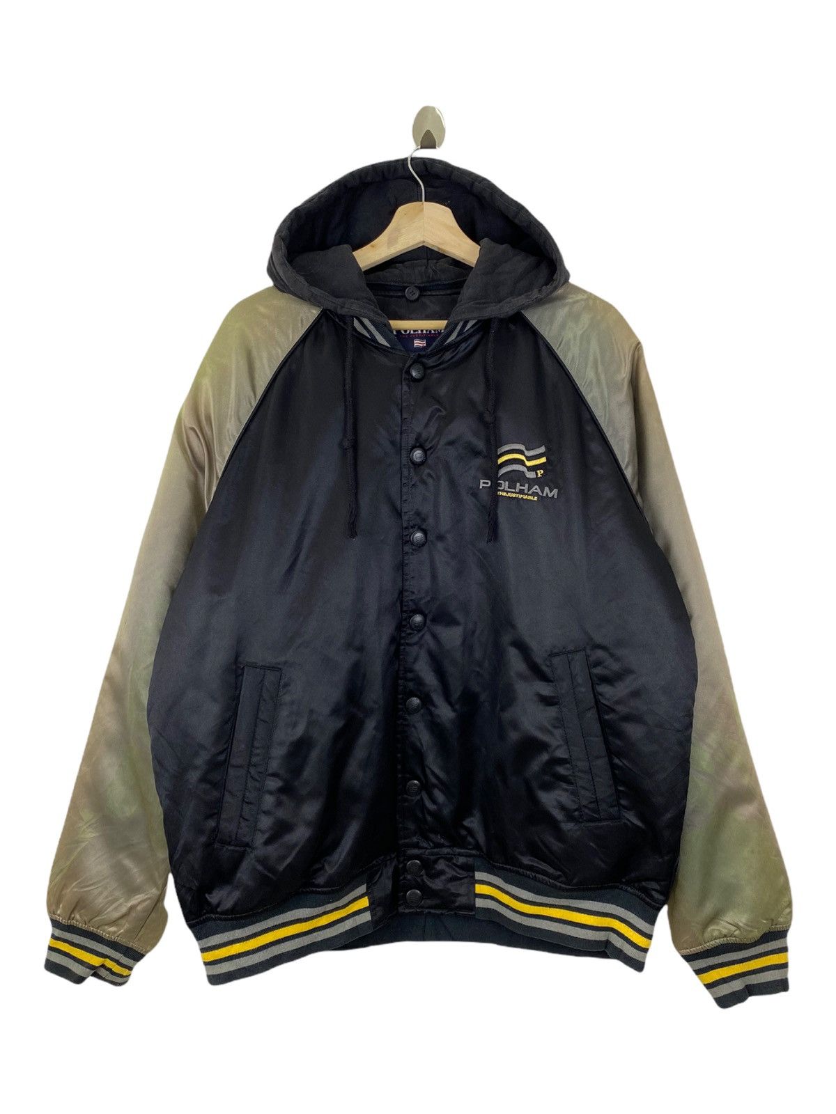 Japanese Brand × Vintage Vintage Polham big logo varsity jacket/hoodies Size US XL / EU 56 / 4 - 2 Thumbnail