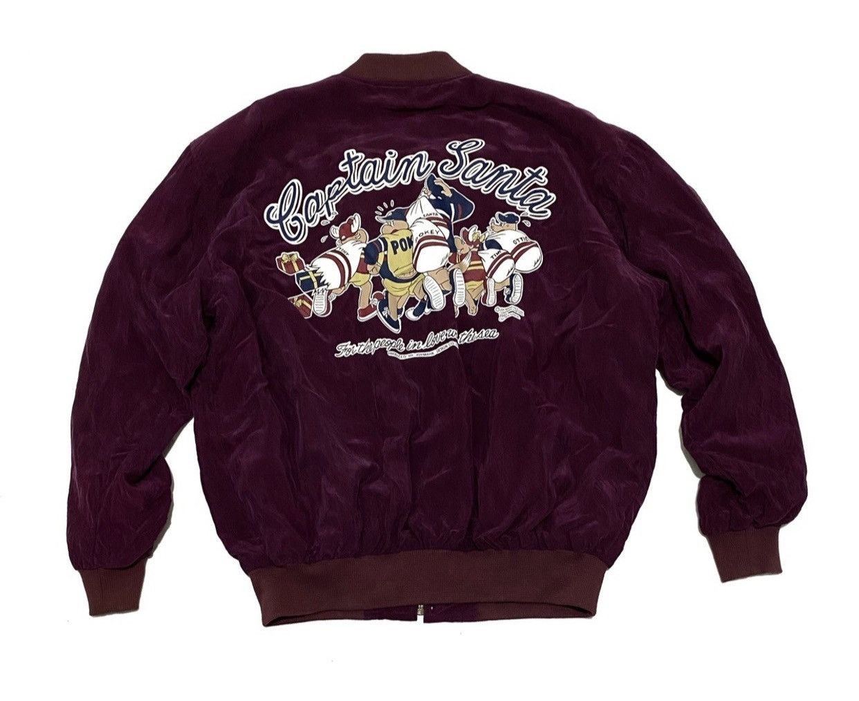 Japanese Brand × Vintage Vintage Bomber Jacket Captain Santa 1985 Size US L / EU 52-54 / 3 - 1 Thumbnail