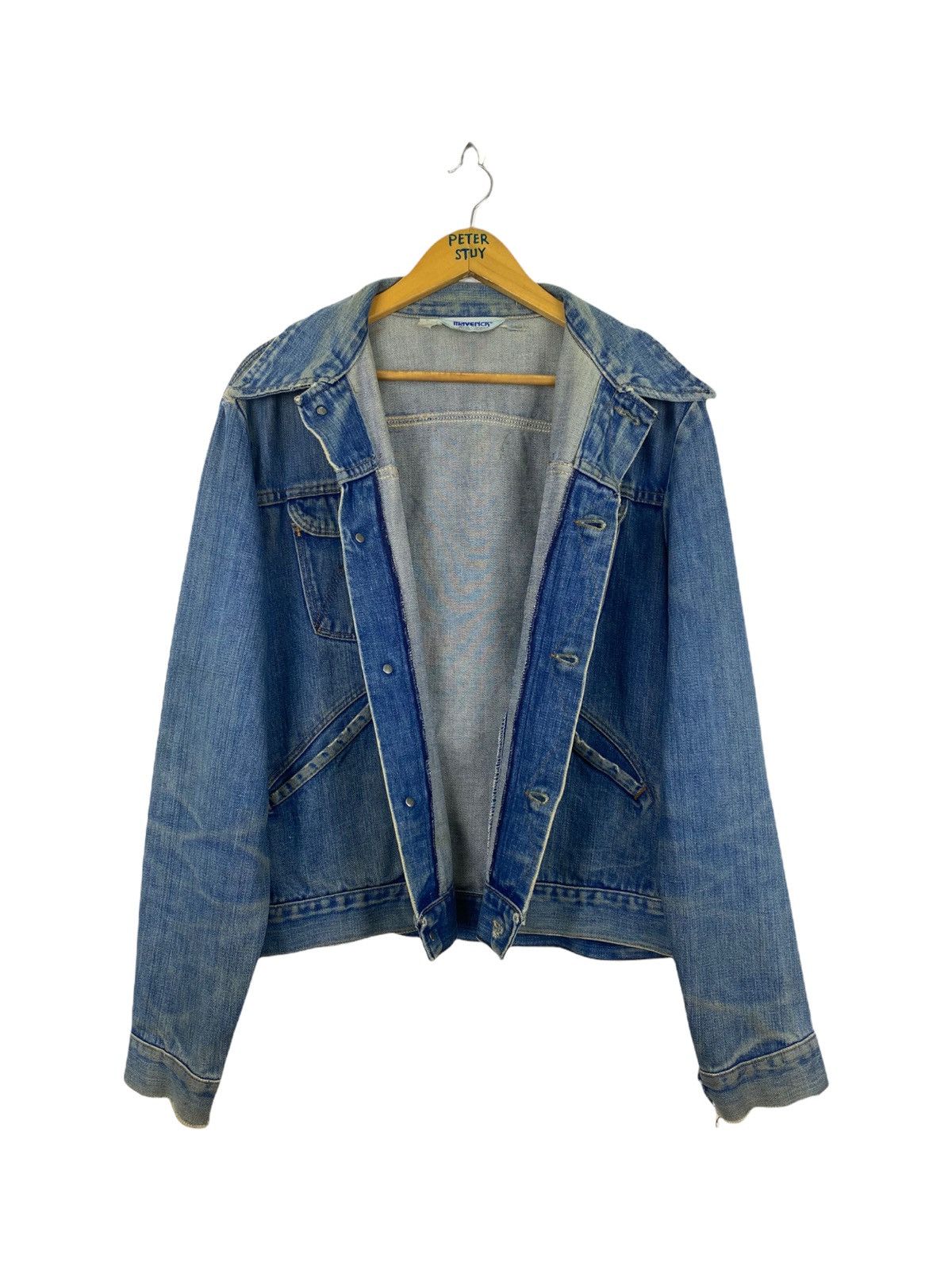 Vintage Vintage 90’s Maverick Made USA denim jacket Size US M / EU 48-50 / 2 - 3 Thumbnail