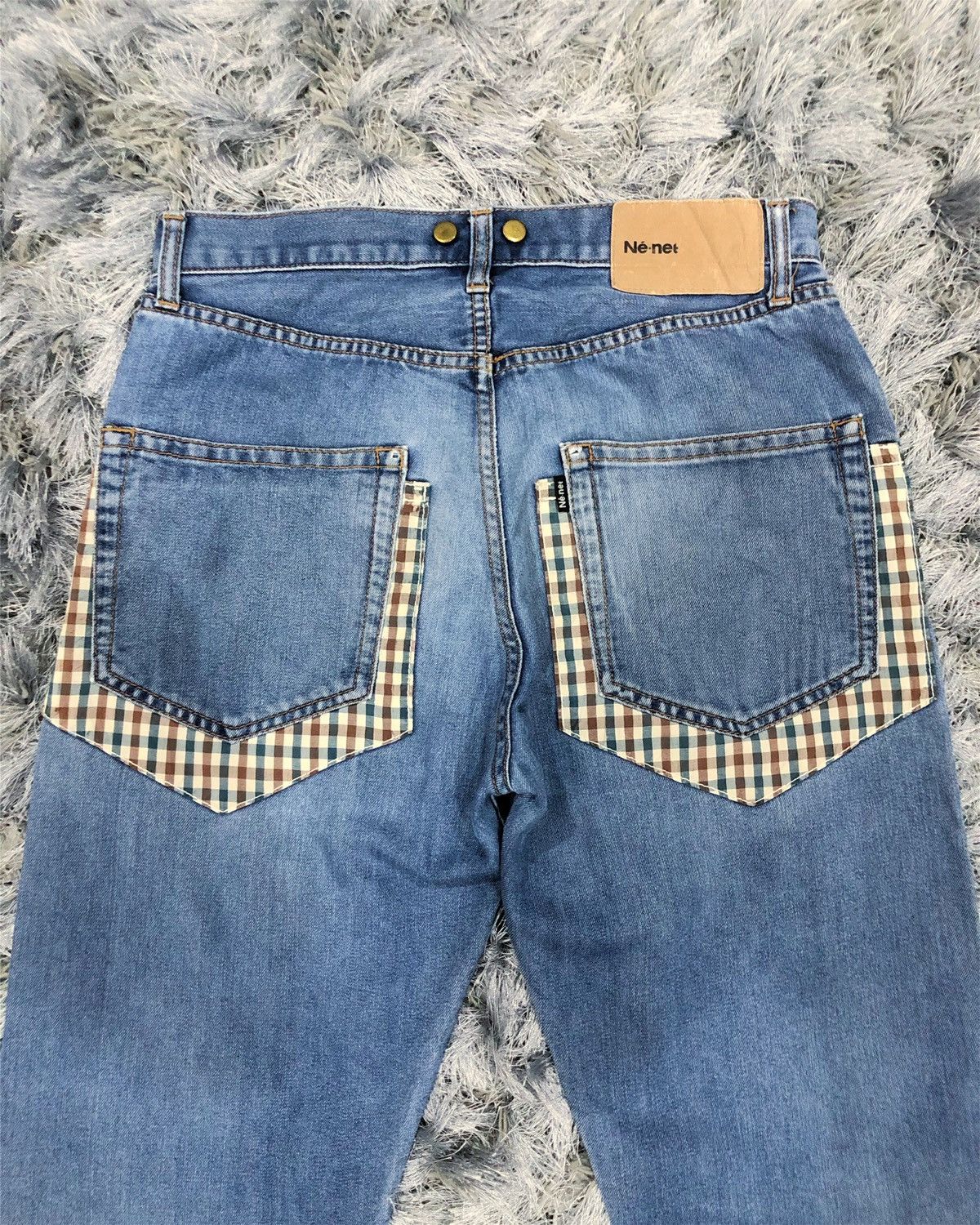 Issey Miyake Rare Ne-net Issey Miyake Patchwork Indigo Dye Denim Jeans Size US 30 / EU 46 - 8 Thumbnail