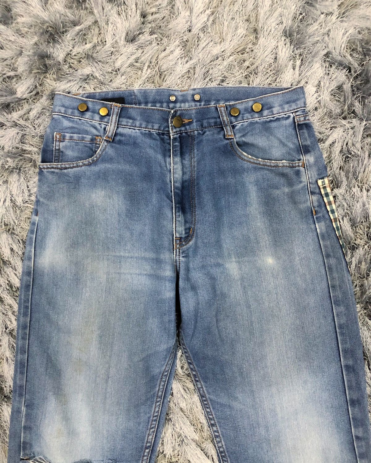 Issey Miyake Rare Ne-net Issey Miyake Patchwork Indigo Dye Denim Jeans Size US 30 / EU 46 - 2 Thumbnail