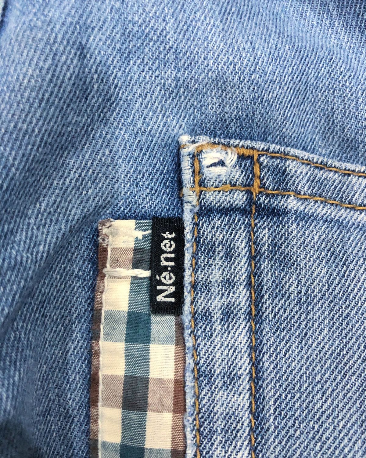 Issey Miyake Rare Ne-net Issey Miyake Patchwork Indigo Dye Denim Jeans Size US 30 / EU 46 - 12 Thumbnail