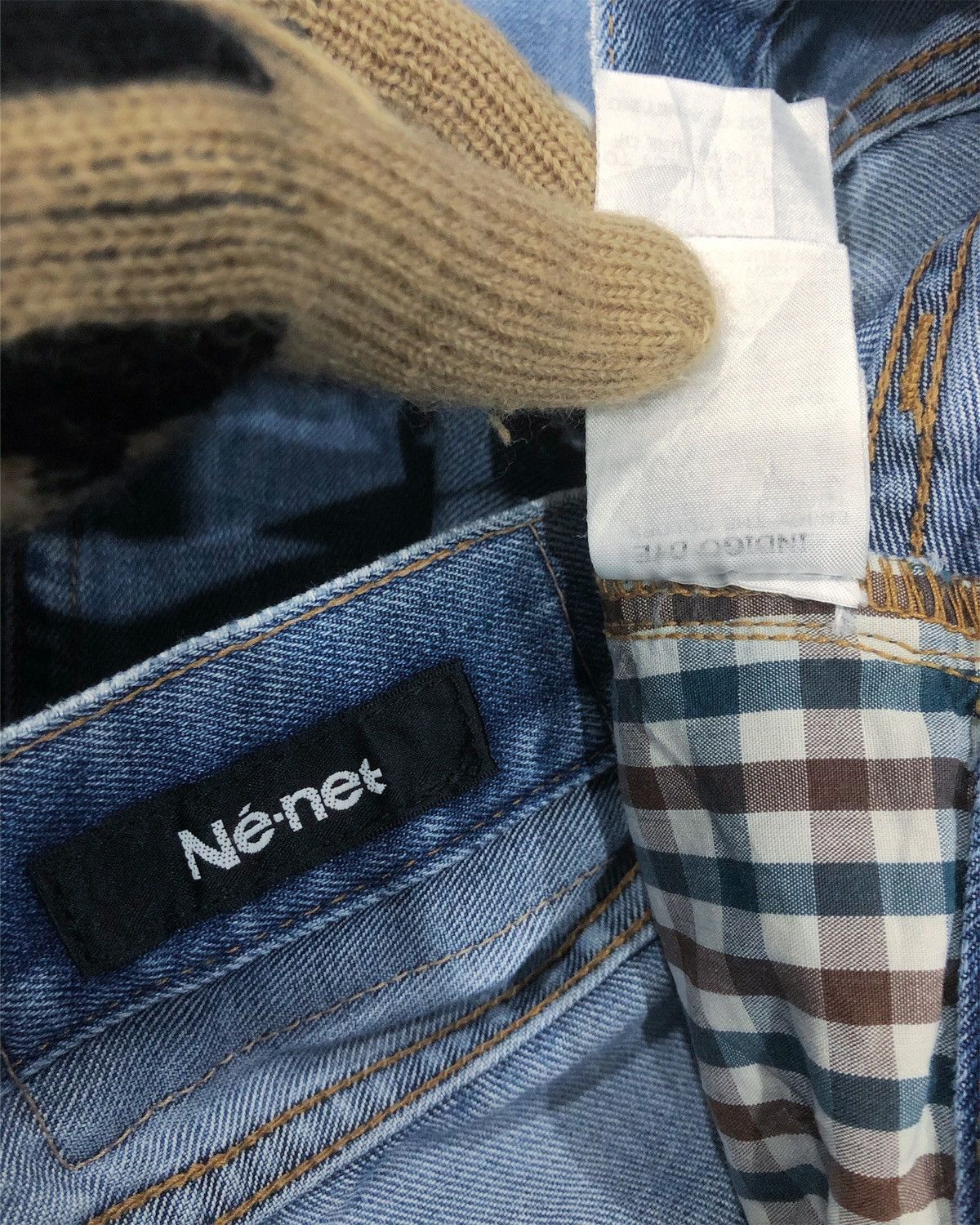 Issey Miyake Rare Ne-net Issey Miyake Patchwork Indigo Dye Denim Jeans Size US 30 / EU 46 - 16 Thumbnail