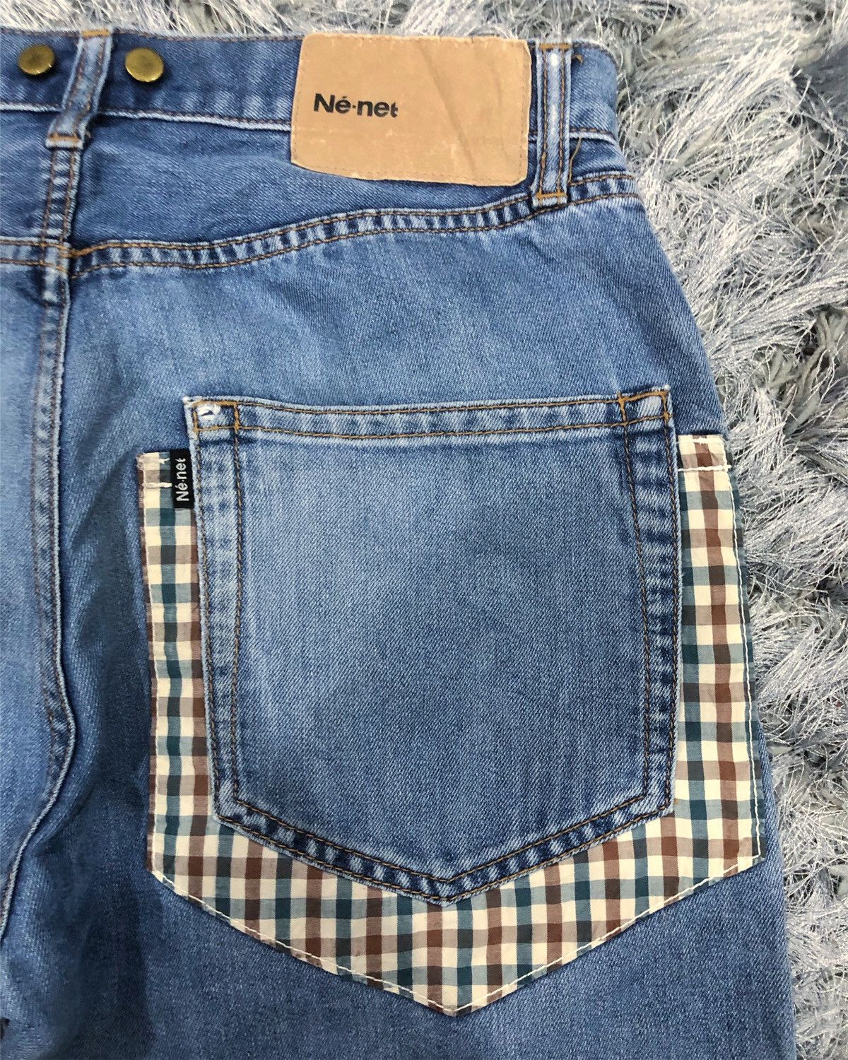 Issey Miyake Rare Ne-net Issey Miyake Patchwork Indigo Dye Denim Jeans Size US 30 / EU 46 - 11 Thumbnail