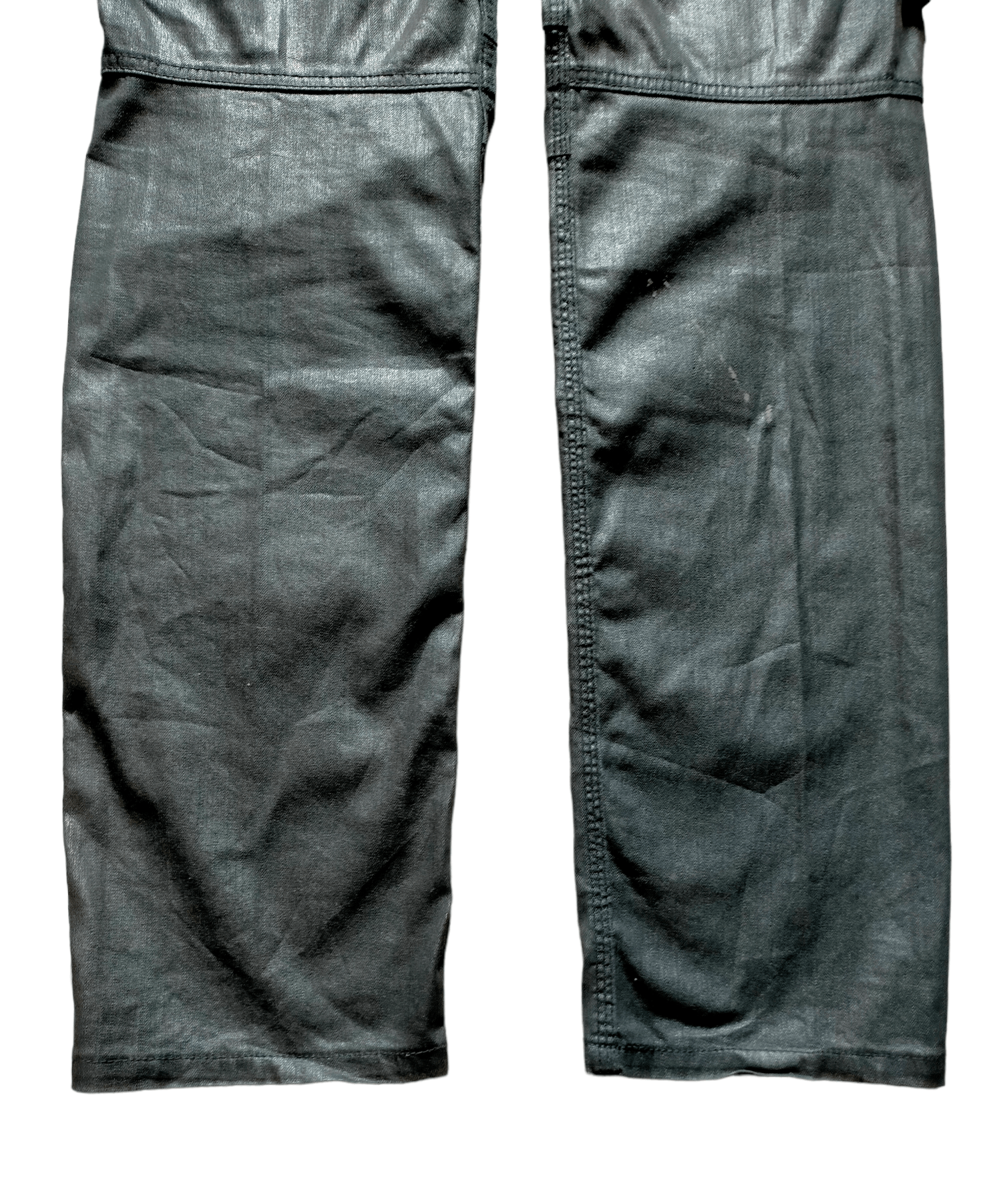 Hysteric Glamour Nicole Club For Men Cargo Black Waxed Jeans Size US 31 - 14 Thumbnail